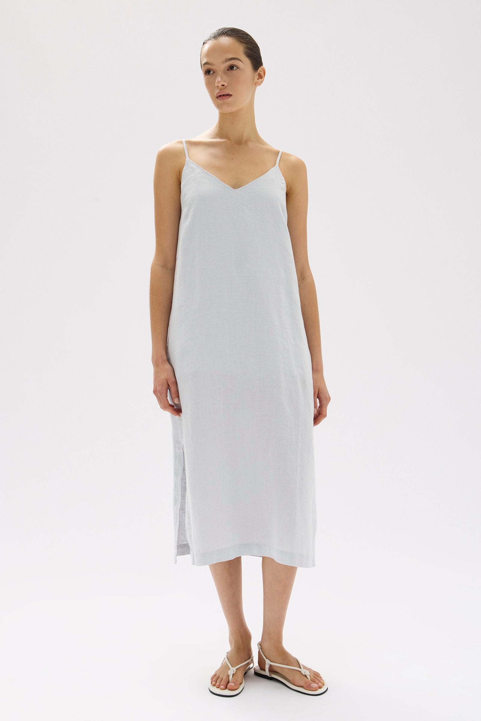 Vallory Women's Linen Slip Dress - Summer Casual Boho Maxi Dress for Beach, Vacation & Date Night