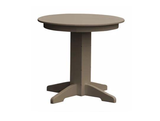 A&L Furniture 48 Inch Round Dining Table with Umbrella Hole - Solid Wood Kitchen Table for Indoor & Outdoor Use - Perfect for Patio, Garden, and Dining Room Decor