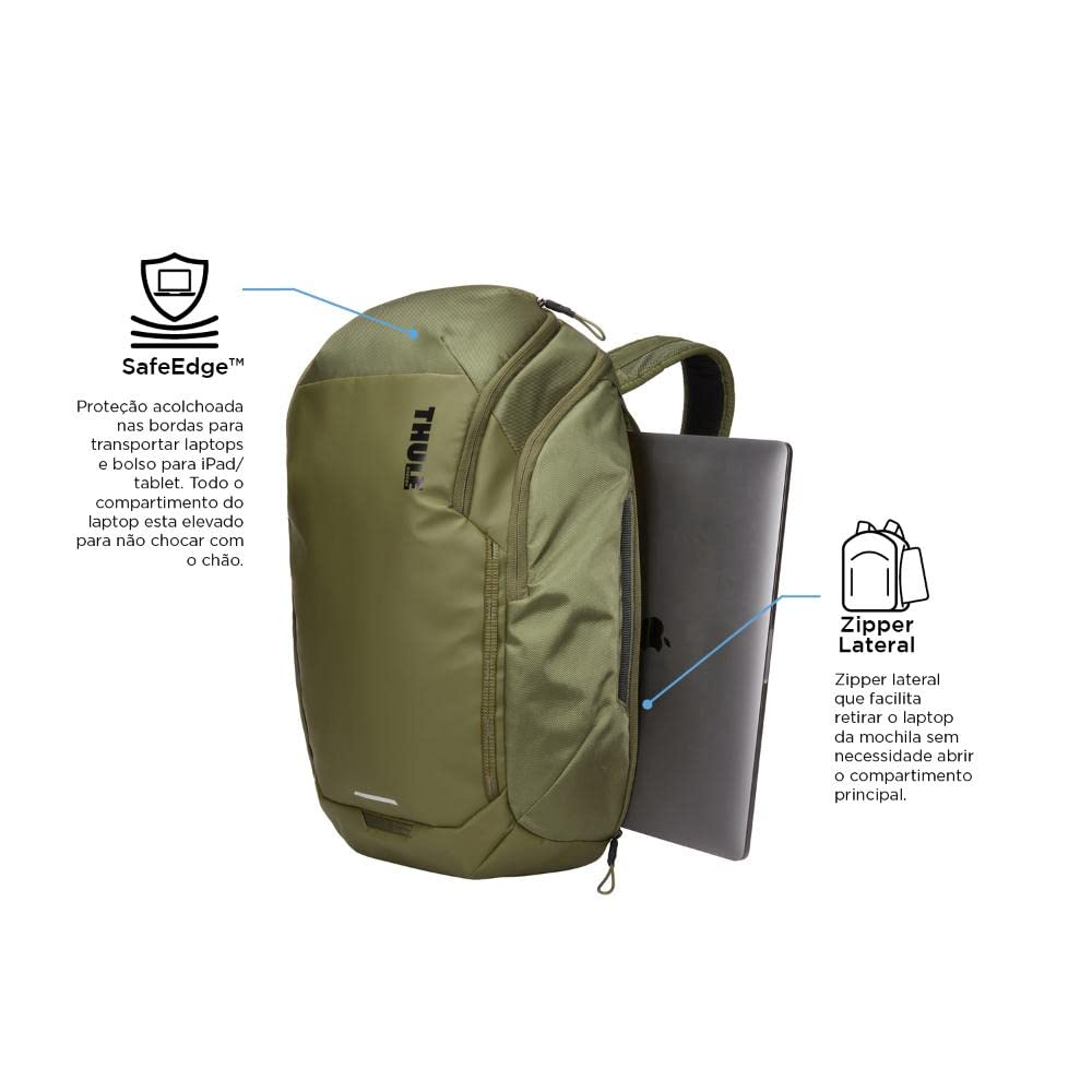 Thule Chasm 26L Backpack - Lightweight Hiking & Travel Daypack for Men & Women, Durable Water-Resistant Olivine Green, Perfect for Outdoor Adventures, Commuting & Daily Use