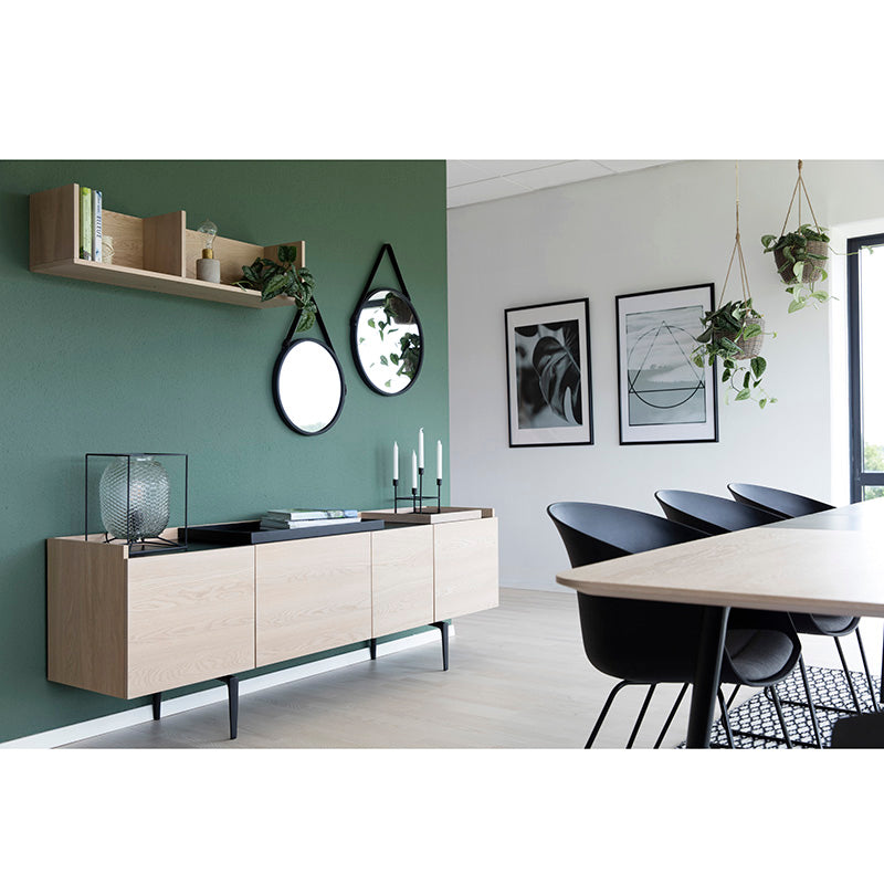 BROGAN 200cm Natural Wood Sideboard Buffet Cabinet for Dining Room, Living Room Storage & Home Decor