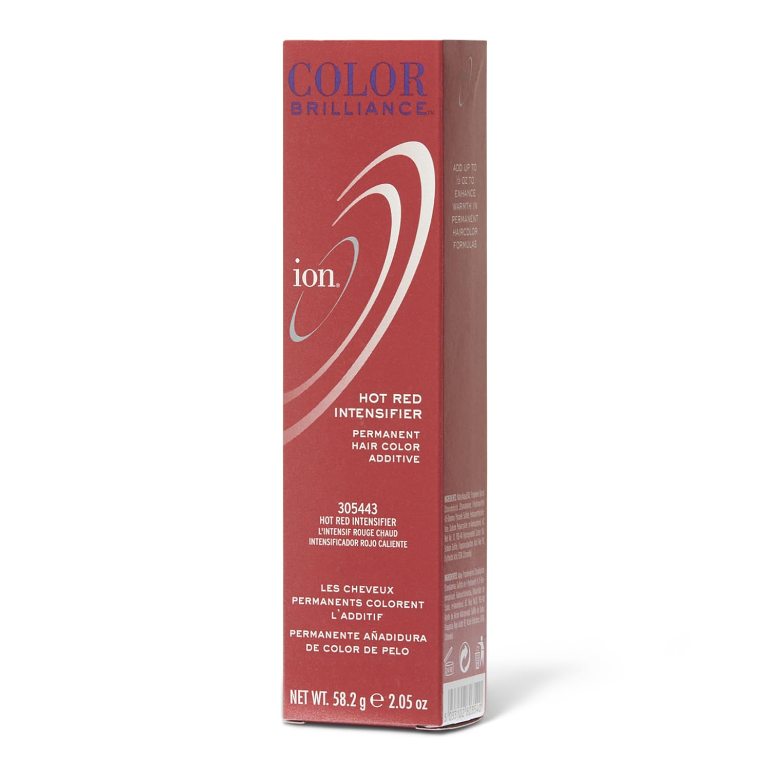 Ion Hot Red Permanent Hair Color Intensifier - Vibrant Long-Lasting Red Dye for Bold & Dramatic Looks at Home or Salon