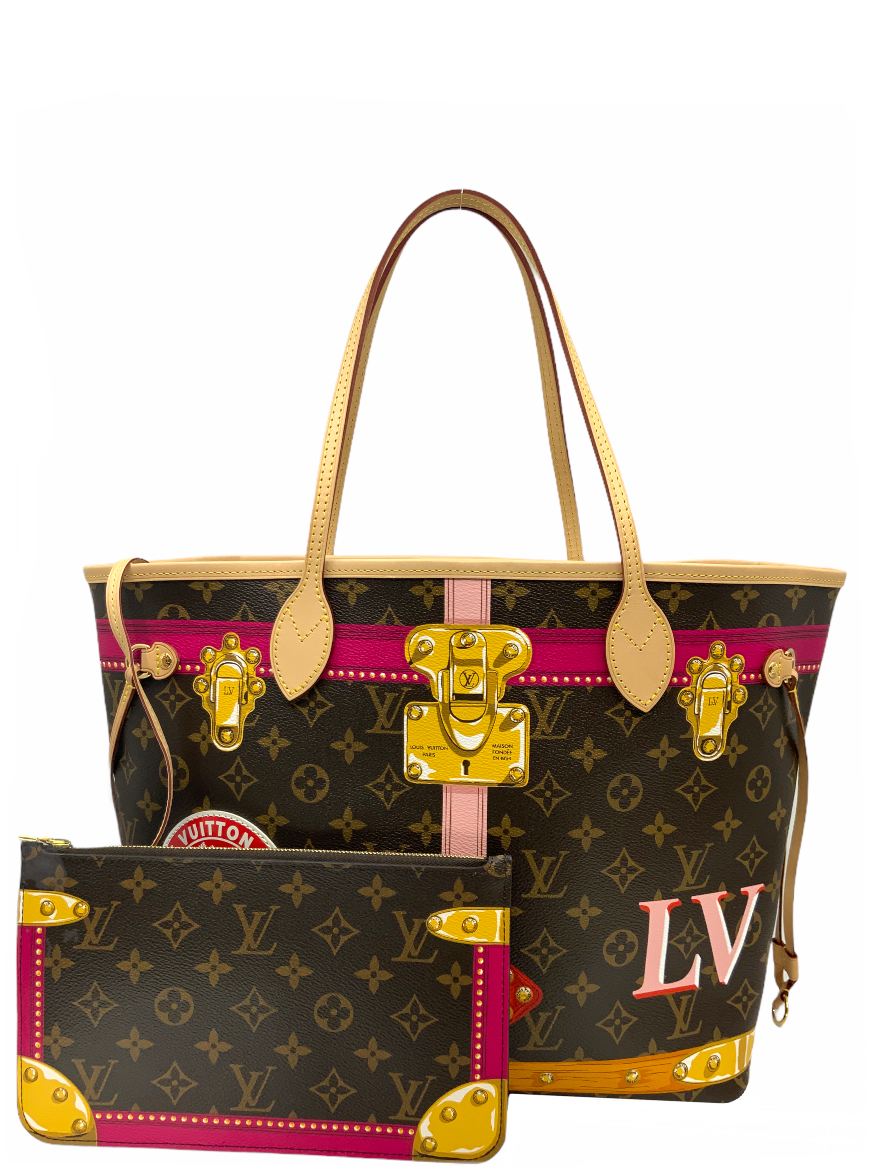 Authentic Louis Vuitton Neo Neverfull MM Tote Bag - Summer Collection 2024 | Luxury Designer Handbag for Women | Perfect for Travel, Work & Everyday Use
