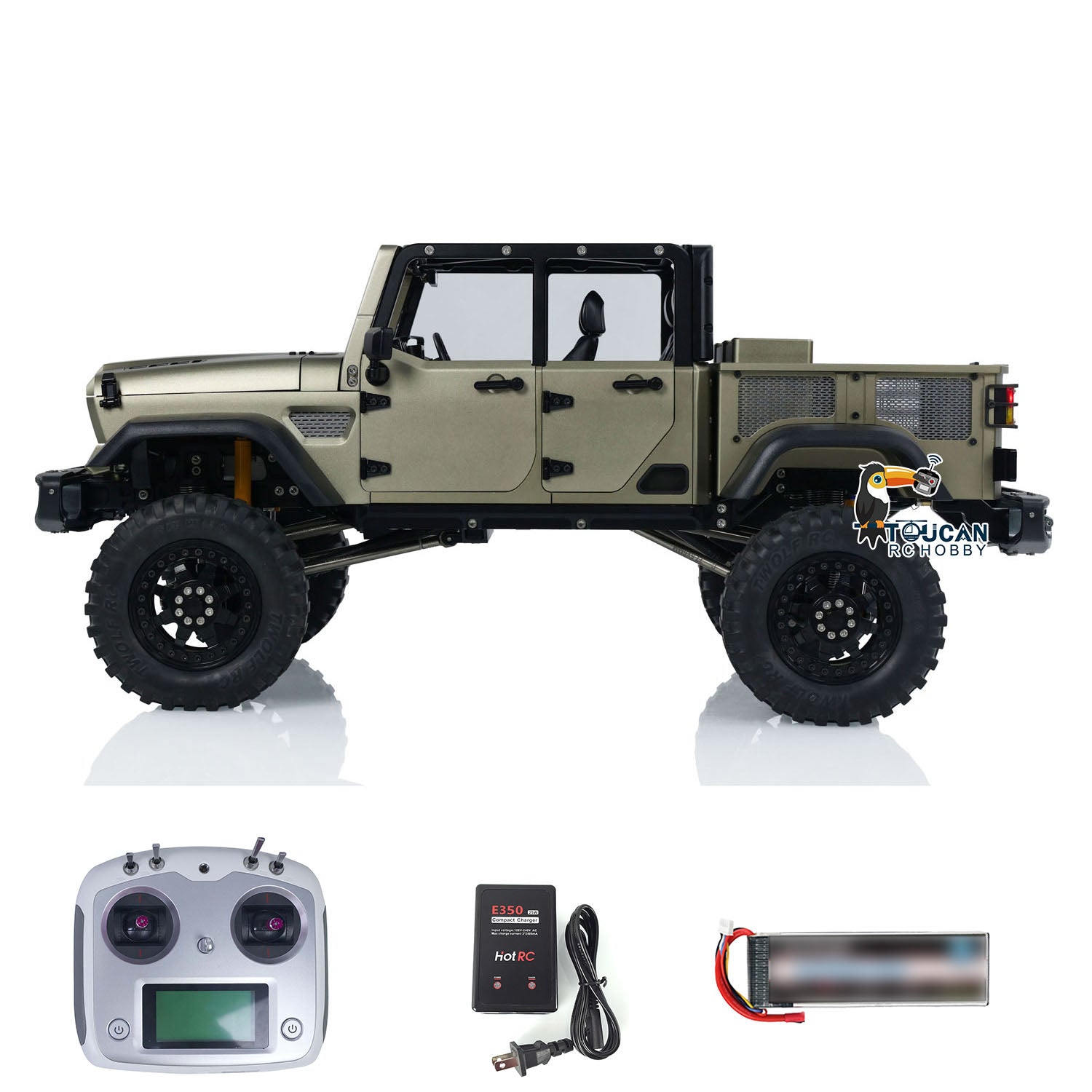 1/10 TW715 RTR RC Off-Road Metal Crawler Truck - Remote Control Climbing Vehicle with Realistic Sounds, LED Lights, Smoke & Winch - DIY Parts & Model for Adults - Perfect for Rock Crawling, Trail Adventures & Off-Road Enthusiasts