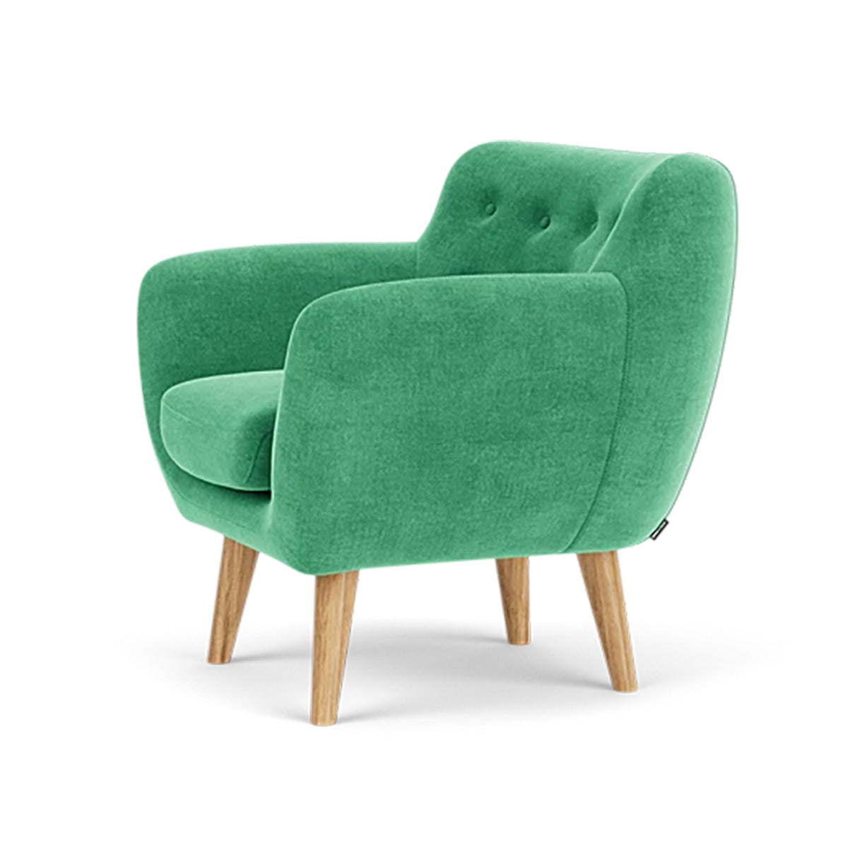 Anne Fabric Armchair - Modern Upholstered Accent Chair for Living Room, Bedroom & Office - Comfortable Lounge Chair with Sturdy Wooden Legs (Perfect for Reading, Relaxing & Home Decor)