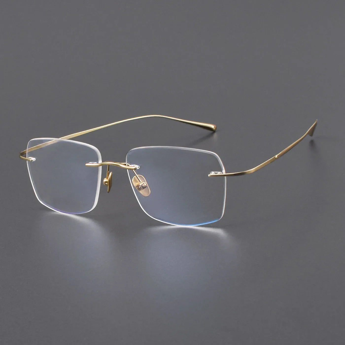 Aror Women's Rimless Irregular Square Titanium Eyeglasses 41819 - Lightweight & Durable Titanium Frame for Fashion & Reading Glasses - Perfect for Office, Driving, and Daily Wear