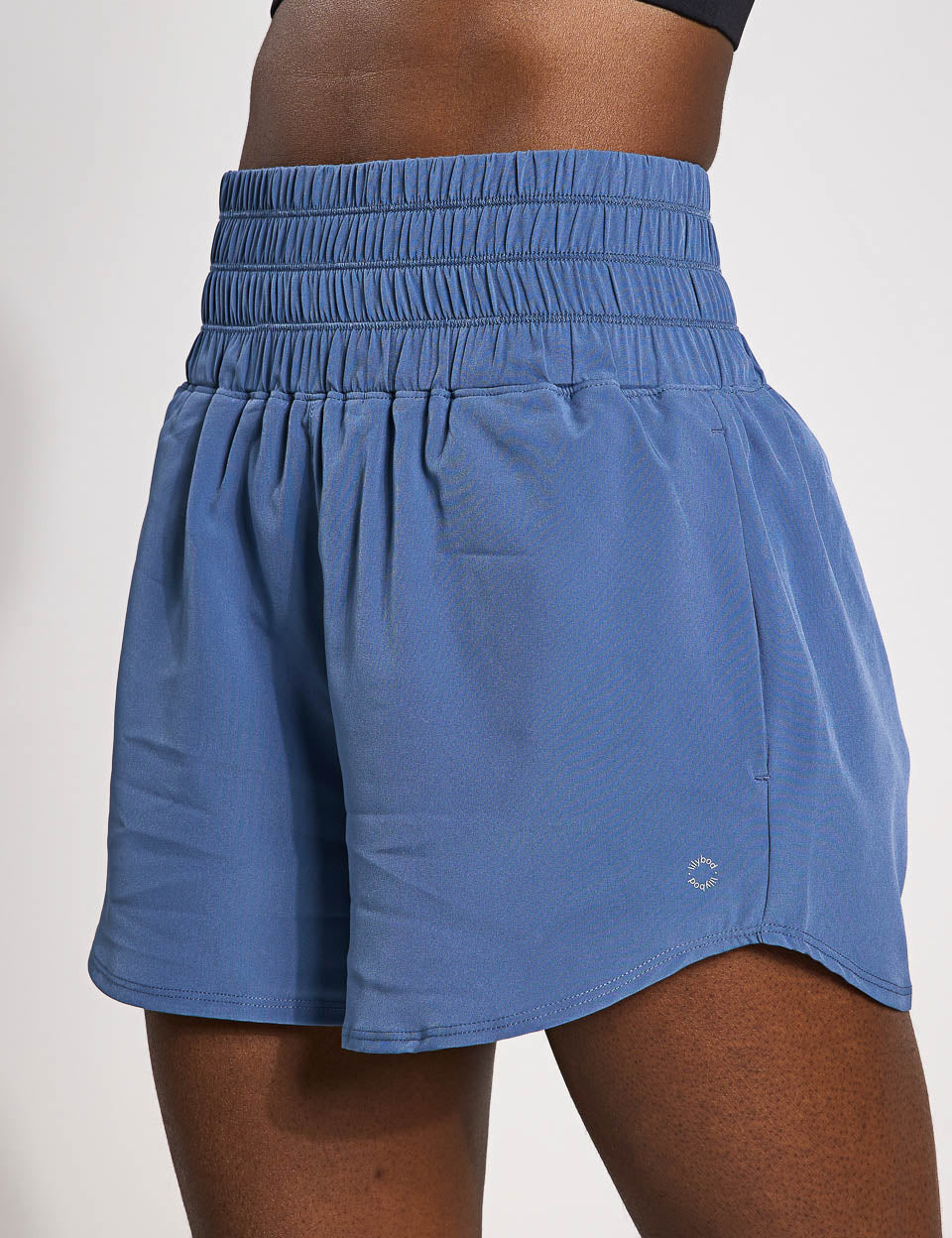 Bronte Running Shorts for Women - Dusty Blue Athletic Shorts for Running, Workout & Gym - Lightweight & Breathable Comfort