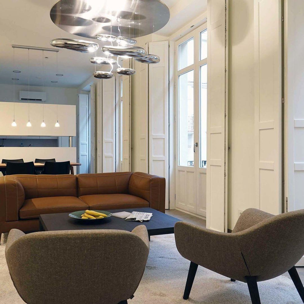 Stylish Mercury Ceiling Light Fixture - Modern LED Chandelier for Living Room, Bedroom & Dining Room - Energy Efficient Home Decor Lighting Solution