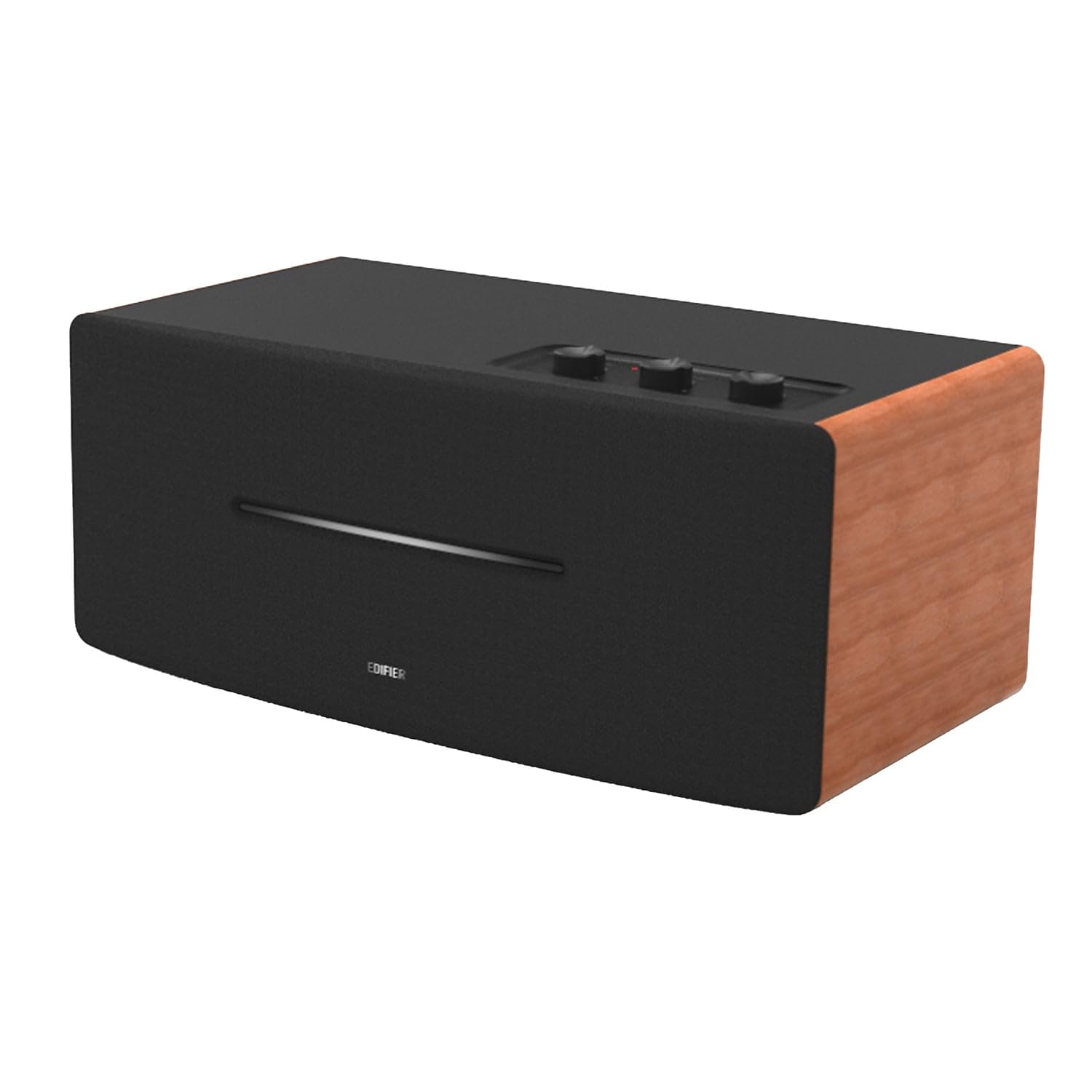 Edifier D12 Bluetooth 5.0 Computer Speakers - 70W RMS Wireless Stereo Desktop Speakers with Subwoofer Line Out, RCA & Aux Input for PC, Laptop, Monitor - Wooden Enclosure for Home Office & Gaming Setup