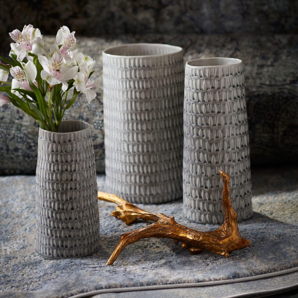 Cyan Design 10915 Somerville Vase - Oyster Silver Large Decorative Vase for Home Decor, Wedding Centerpiece, Living Room & Dining Table Display