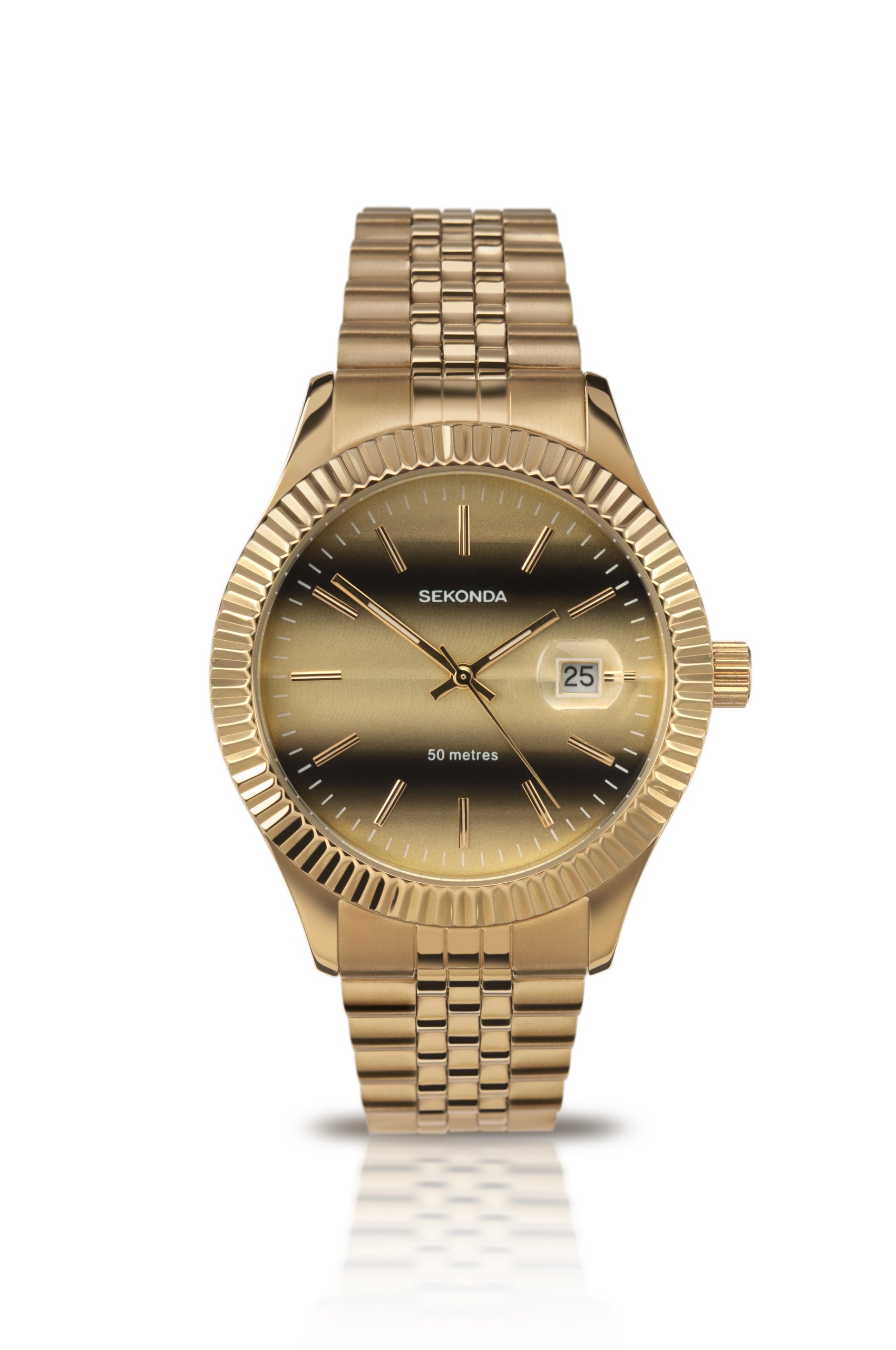 Sekonda Men's Gold Stainless Steel Quartz Watch with Analog Dial - Water Resistant, Elegant Dress Watch for Business, Casual & Formal Occasions