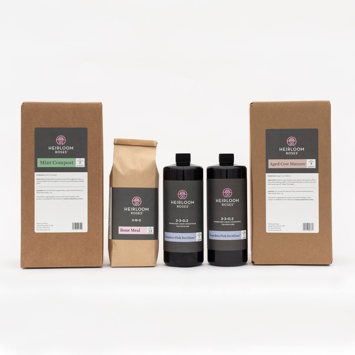 Heirloom Roses Get Growing Bundle - Premium Organic Rose Plant Food for Healthy Blooms | Perfect for Garden, Patio & Landscaping