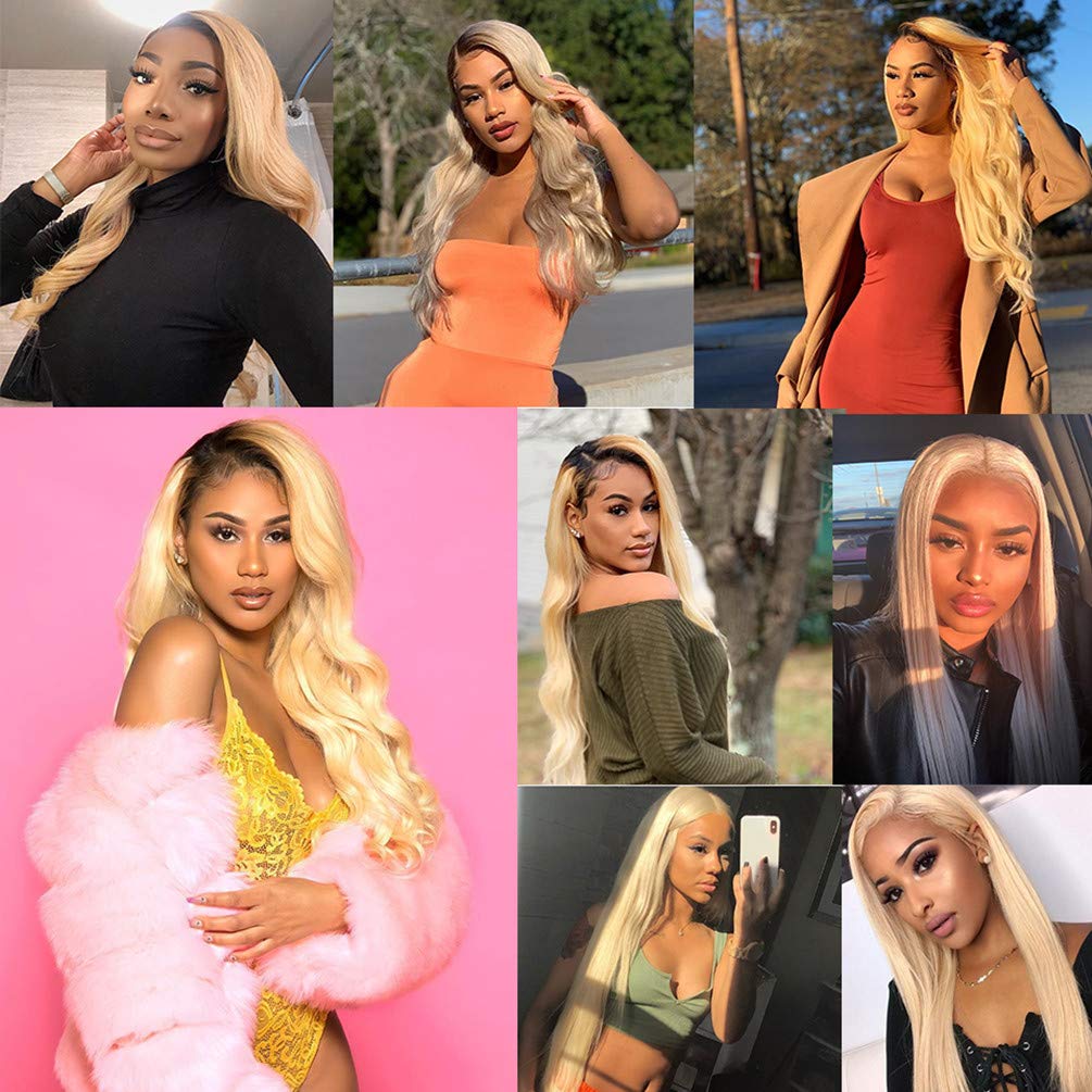 YISEA Brazilian 613 Body Wave 3 Bundles 300g 12A Unprocessed Virgin Hair - 100% Human Hair Weave Extensions for Natural Look - Perfect for Daily Wear, Parties & Special Occasions