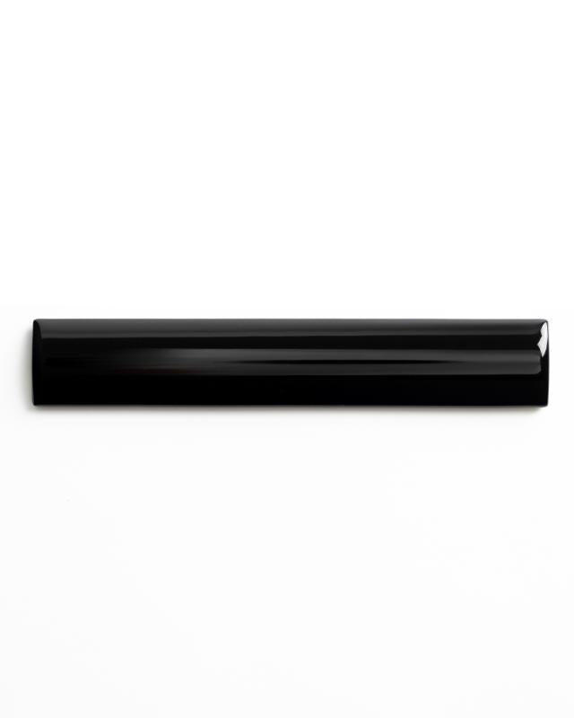 Kakel Victoria 2.5 x 15 cm Black & White Tile Edge Trim - Perfect for Kitchen Backsplash, Bathroom Walls & DIY Home Renovation Projects