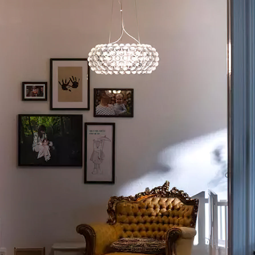 Elegant Caboche Pendant Light - Modern Glass Ceiling Lamp for Dining Room, Kitchen Island & Bedroom Decor
