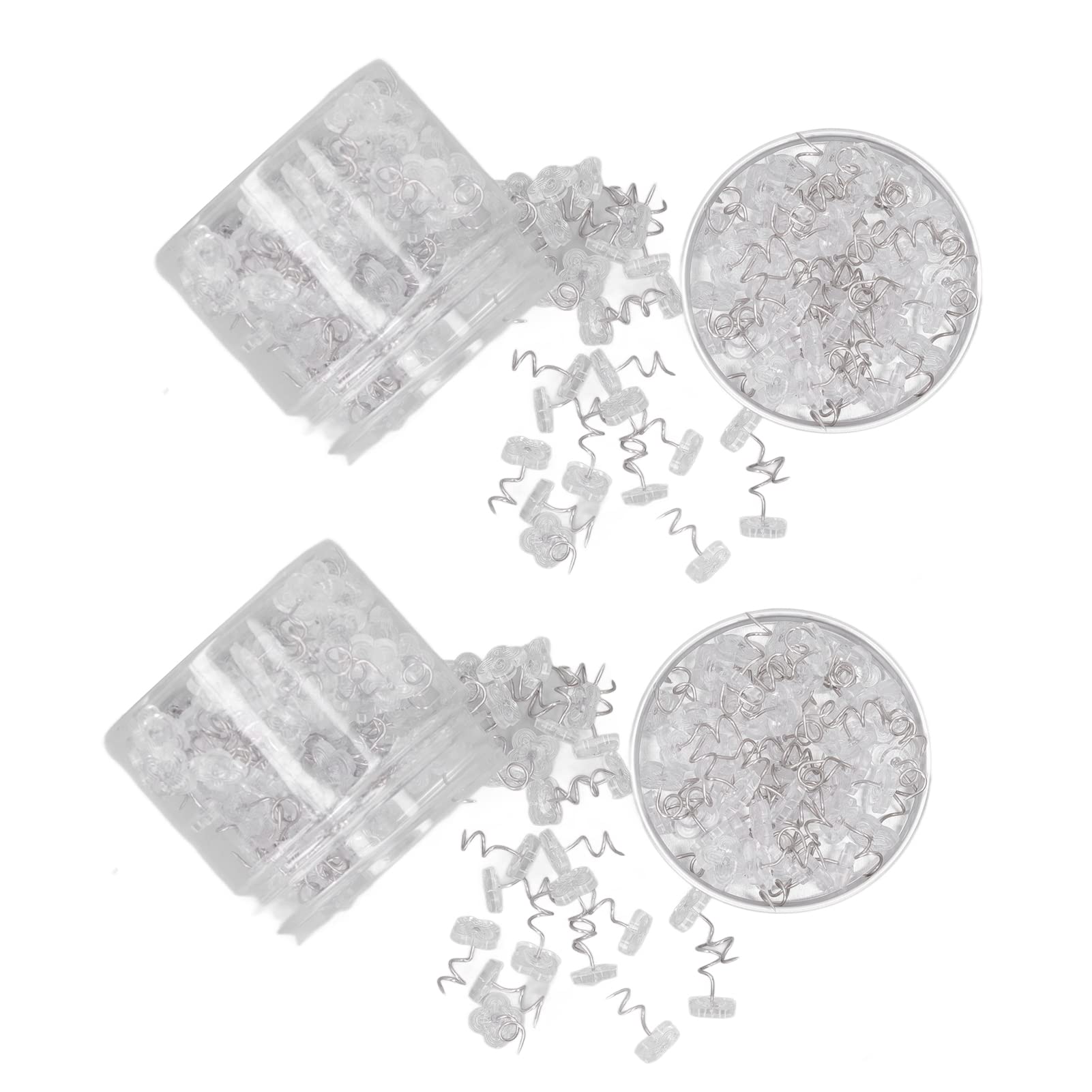 400PCS Upholstery Tacks - Clear Head Twist Pins for Slipcovers & Bedskirts