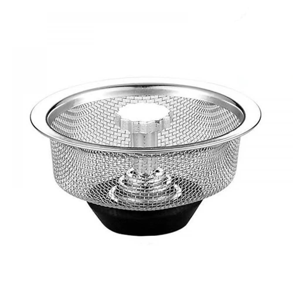 2-Pack Stainless Steel Kitchen Sink Strainer Plug - Anti-Clogging Drain Filter with Vegetable Waste Basket - Perfect for Kitchen Sink, Bathroom, and Utility Room Drain Protection