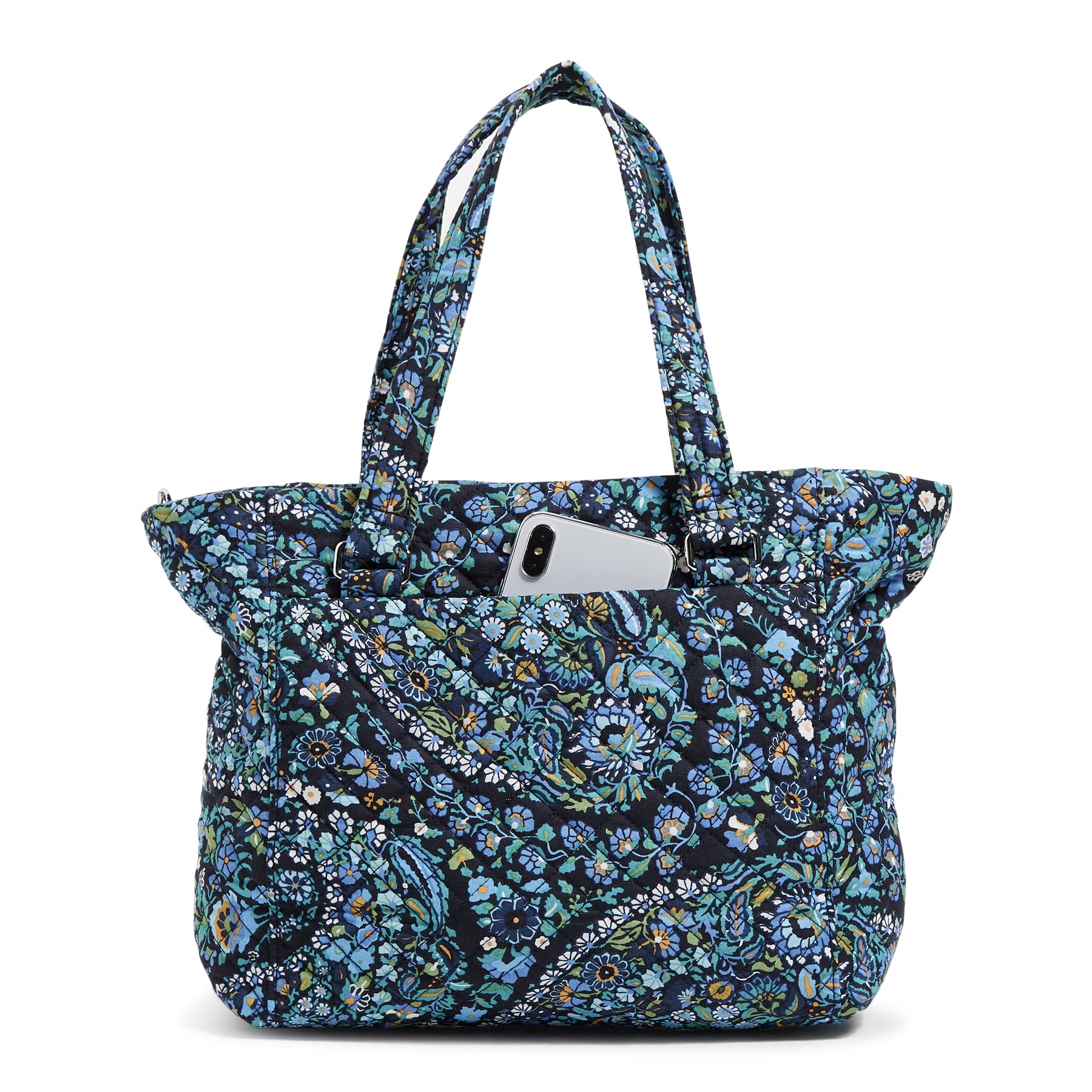 Vera Bradley Cotton Multi-Strap Shoulder Satchel Purse for Women - Stylish Crossbody Bag with Adjustable Straps, Perfect for Work, Travel, and Everyday Use