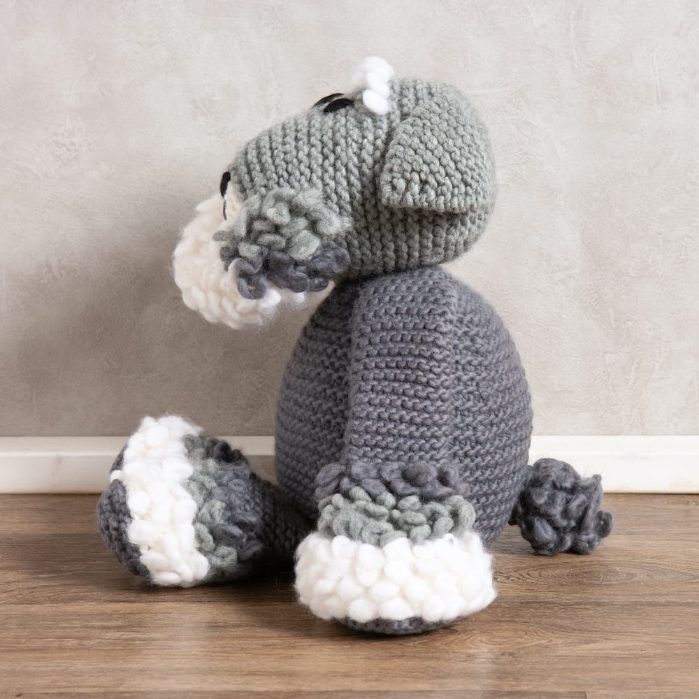 Giant Ozzy the Schnauzer Knitting Kit - DIY Dog Lover Craft Project for Beginners & Experts - Perfect for Gifts, Home Decor & Relaxation