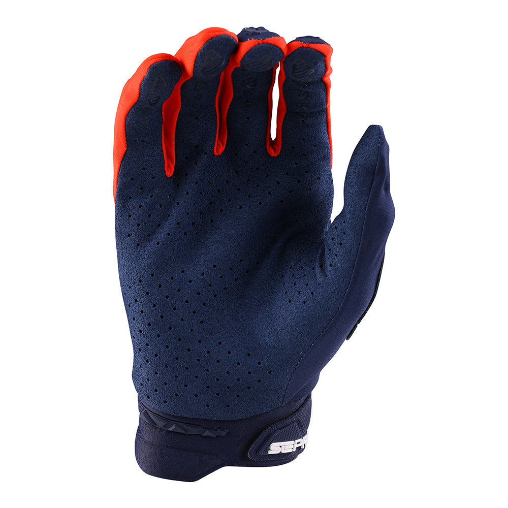 SE Pro Glove - Solid Navy & Orange Work Gloves for Men & Women - Durable Safety Gloves for Construction, Gardening, and DIY Projects