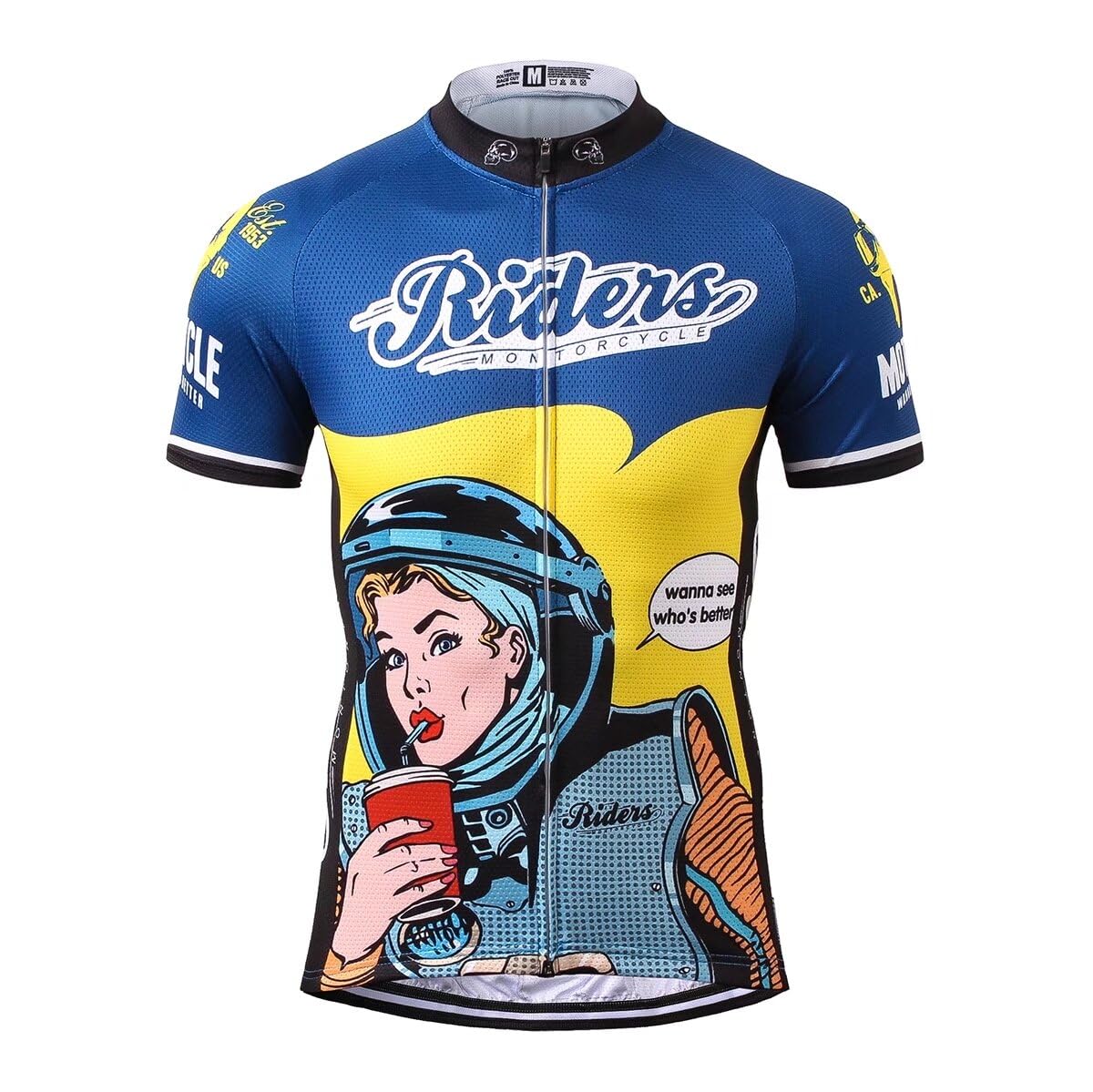 Men's Mountain Bike Short Sleeve Cycling Jersey - Breathable & Moisture-Wicking for Outdoor Sports & Motorcycle Riding | Perfect for Trail Riding, Road Cycling & Adventure Sports
