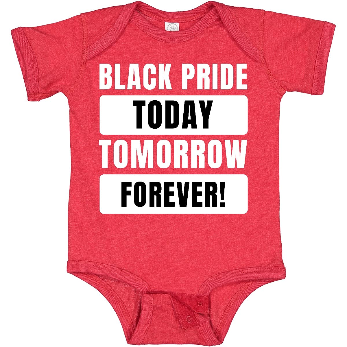 Inktastic Black History Month Baby Bodysuit - Black Pride Today Tomorrow Forever - Soft Cotton Onesie for Infants & Toddlers - Perfect for Celebrations, Family Photos & Everyday Wear
