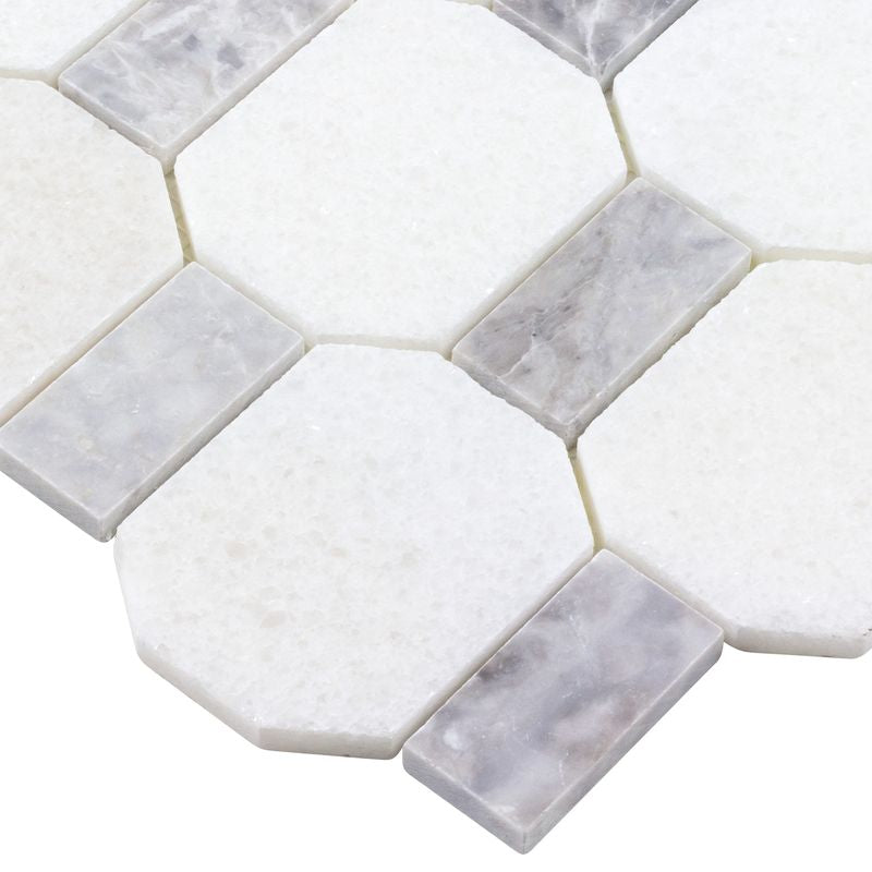 Hexagon Mosaic Tile - Gray Stone Peel and Stick Backsplash for Kitchen & Bathroom - Waterproof & Durable Wall Tile Decor