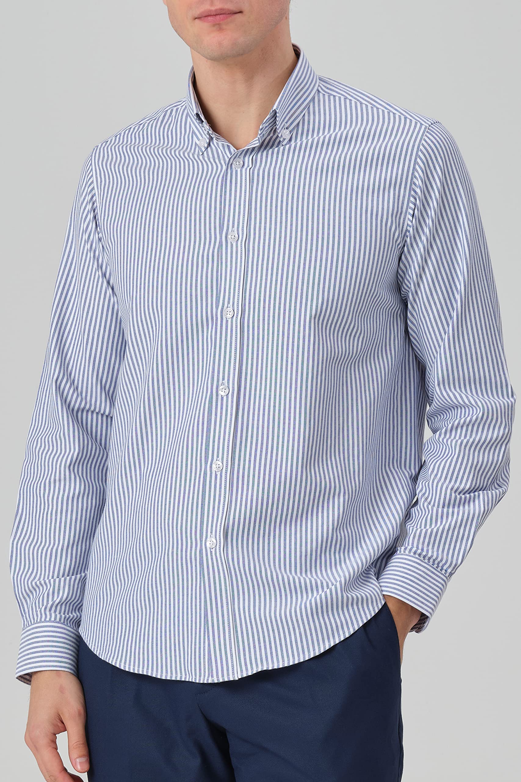 Jack Martin London Men's Casual Shirts | Long Sleeve Button Down Oxford Shirts for Men | Perfect for Office, Business, and Smart Casual Outfits