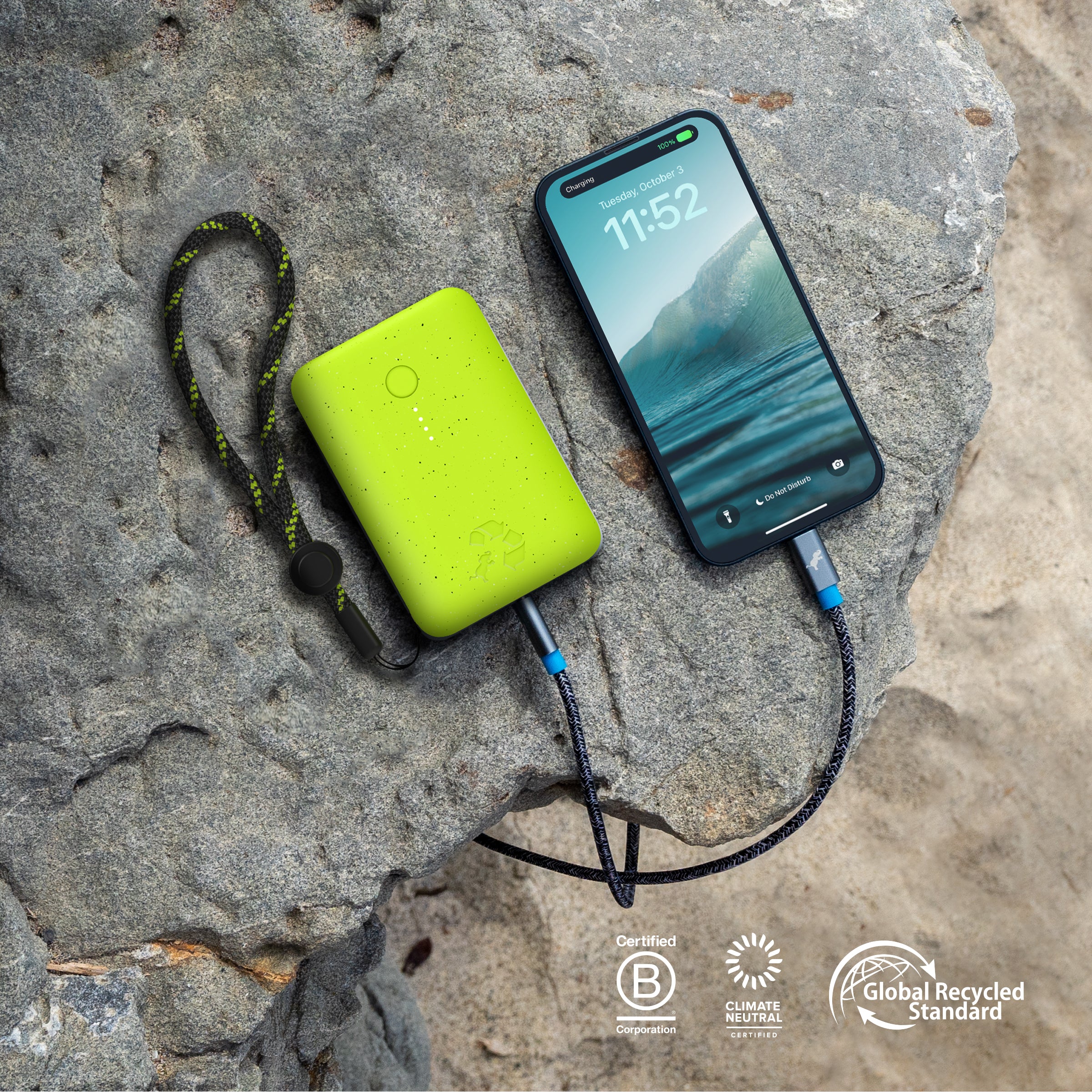CHAMP Portable Charger 10000mAh - Fast Charging Power Bank with USB-C & Lightning Port - Compact & Lightweight for Travel, Camping, and Emergency Use - Limited Edition