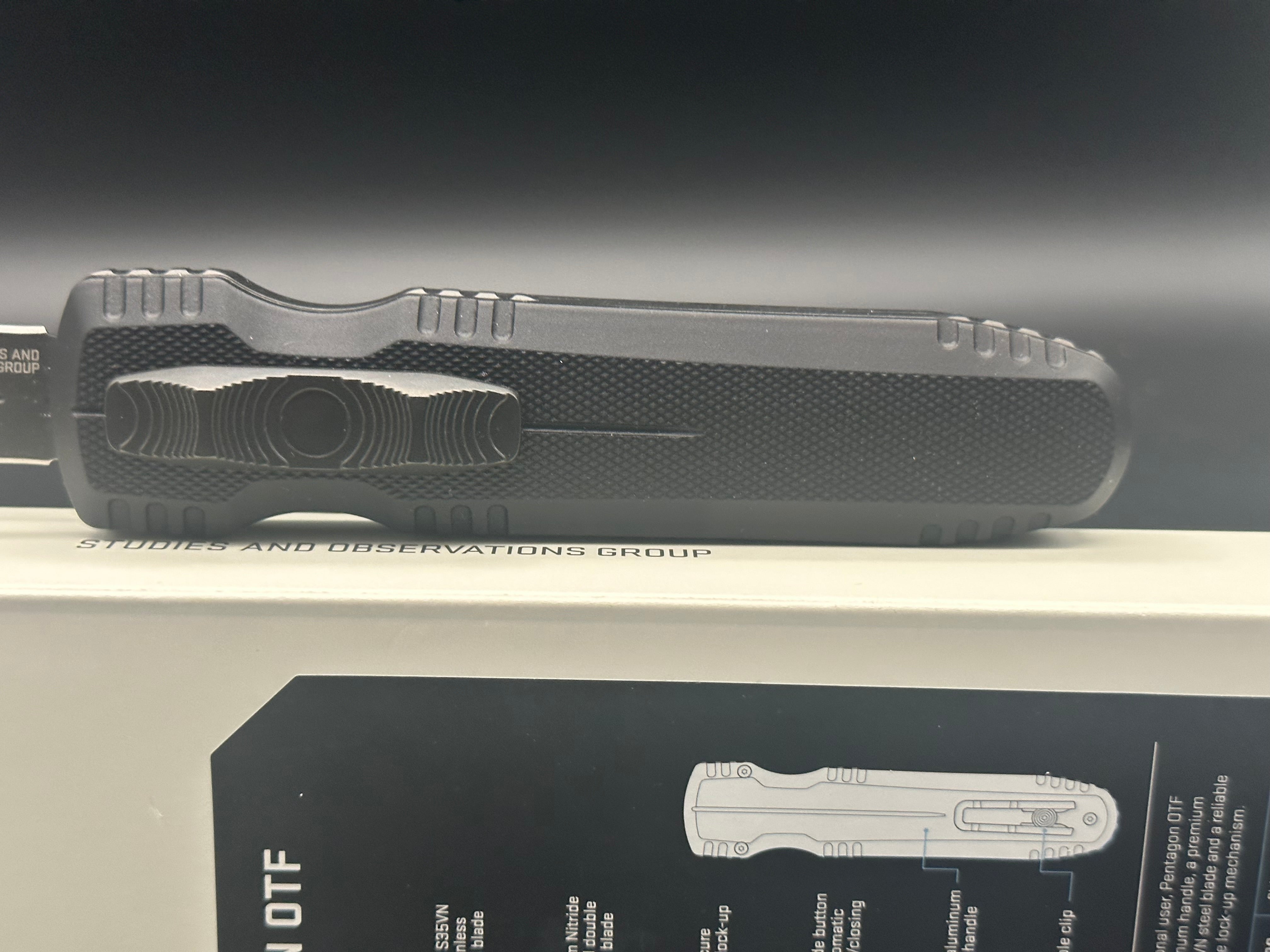 SOG Pentagon OTF Automatic Knife - Tactical Spring Assisted Pocket Knife for Outdoor, Camping, EDC & Survival Gear | Durable Stainless Steel Blade & Ergonomic Handle