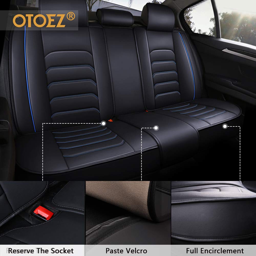 Premium Universal Leather Car Seat Covers Full Set - 5-Seat Leatherette Protection for Sedans, SUVs & Trucks | Waterproof, Durable & Easy to Install | Perfect for Daily Commute, Road Trips & Family Vehicles