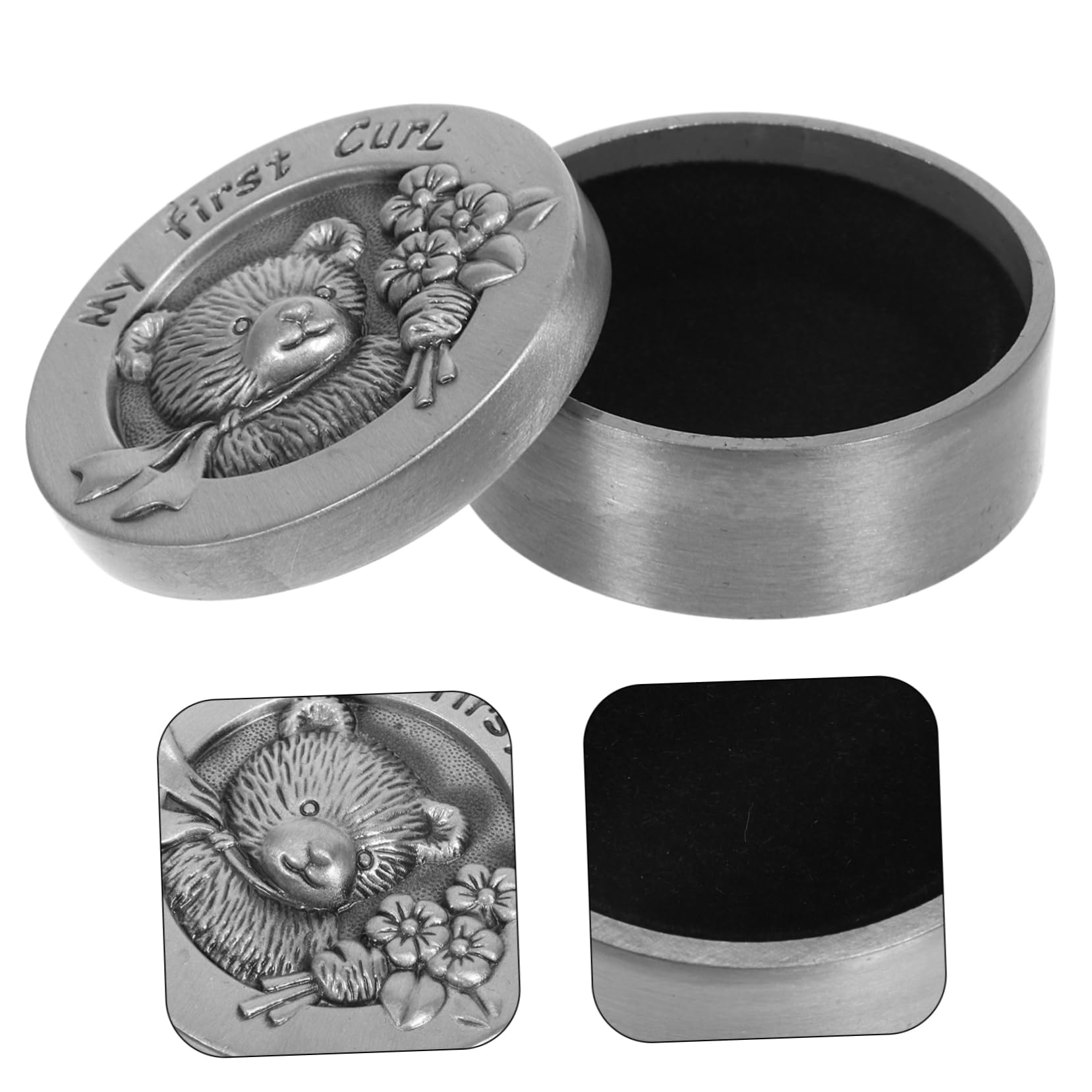 Luxshiny Premium Zinc Alloy Haircut Keepsake Box - Teeth Storage Container & Haircut Holder Kit for Barber Tools, Salon Accessories, and Personal Haircut Memories Collection