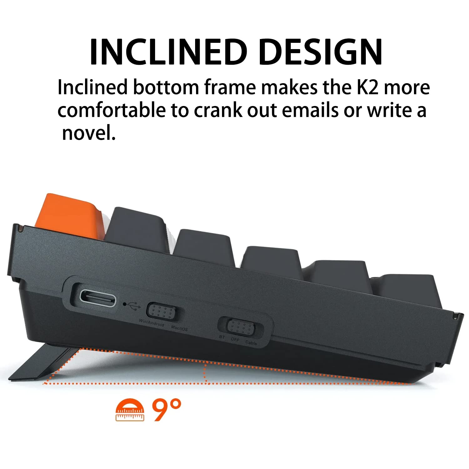 Keychron K2 V2 Wireless Mechanical Keyboard - 75% Compact 84-Key RGB Backlit, Hot-Swappable Gateron G Pro Blue Switch, Bluetooth/USB Wired for Mac & Windows, Aluminum Frame | Perfect for Gaming, Office Work & Programming