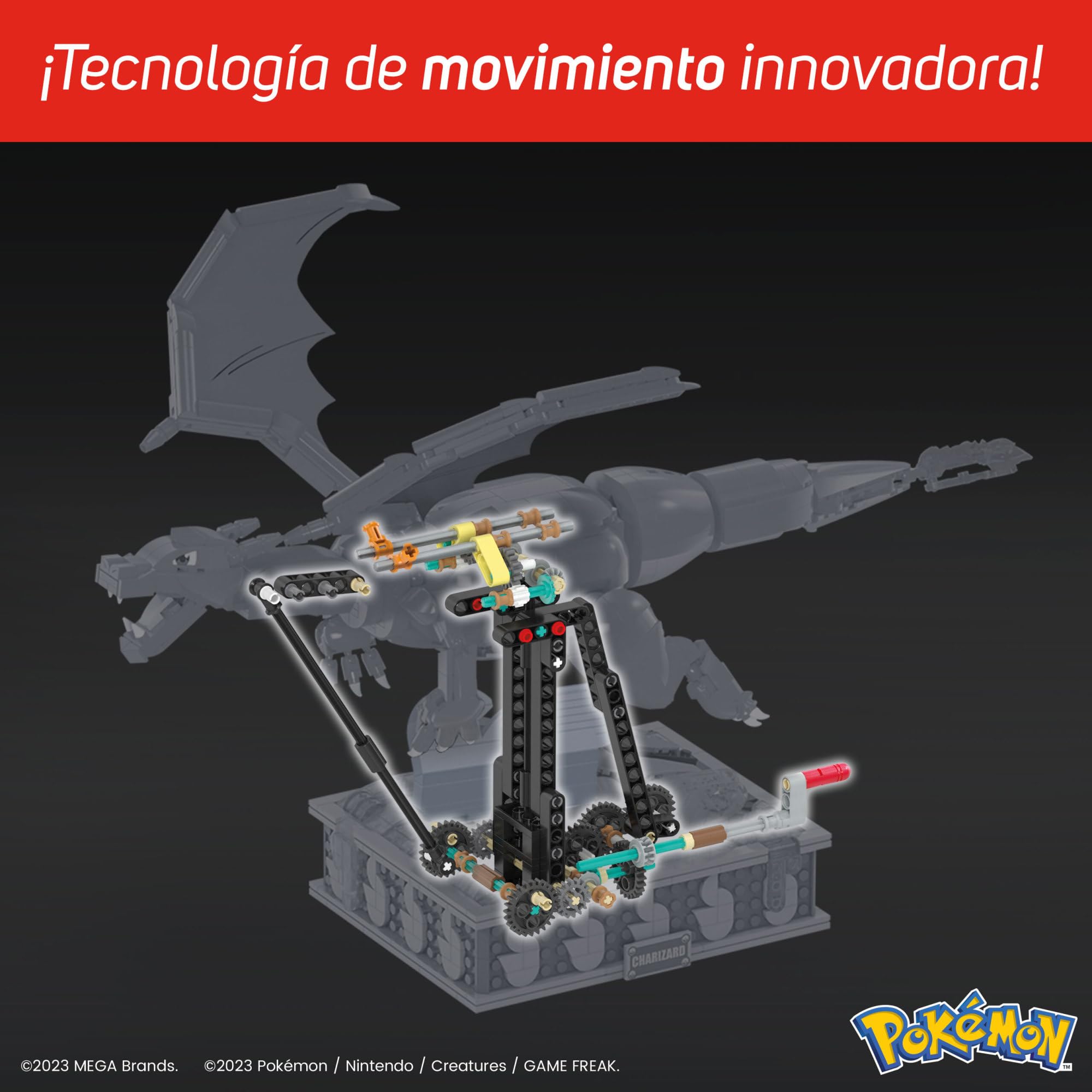 Mega Pokemon Charizard Building Blocks Set - 1600+ Pieces, Moving Toy for Kids & Adults Ages 12+ (Mattel HMW05) - Perfect for Collectors, Gifts & Creative Play