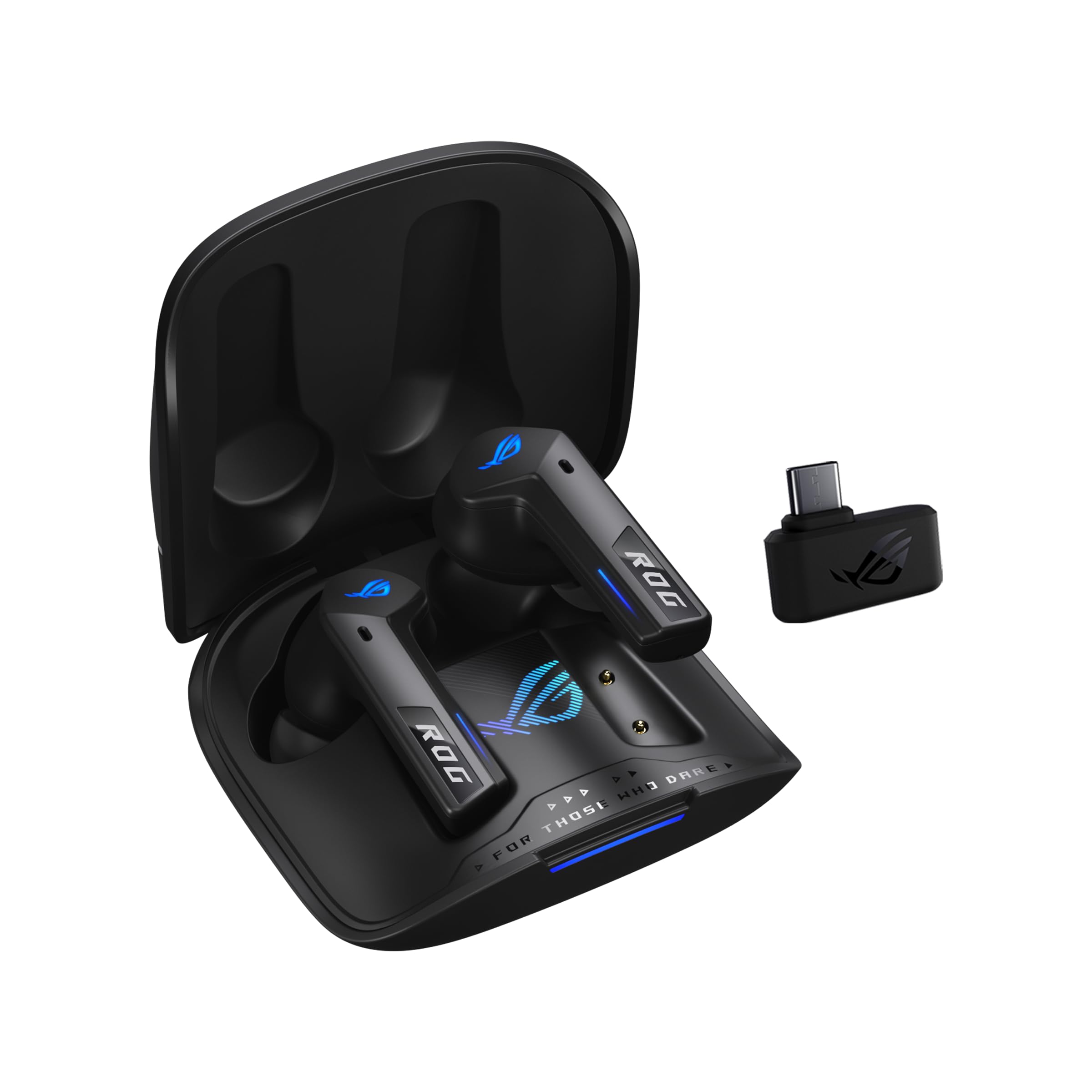 ASUS ROG Cetra True Wireless Gaming Headphones - 2.4GHz & Bluetooth 5.3, ROG SpeedNova, 24-bit/96kHz Hi-Res Audio, Dirac Opteo, Bone-Conduction AI Mic, ANC, 46H Battery - Black | Perfect for PC/Console Gaming & Mobile Esports