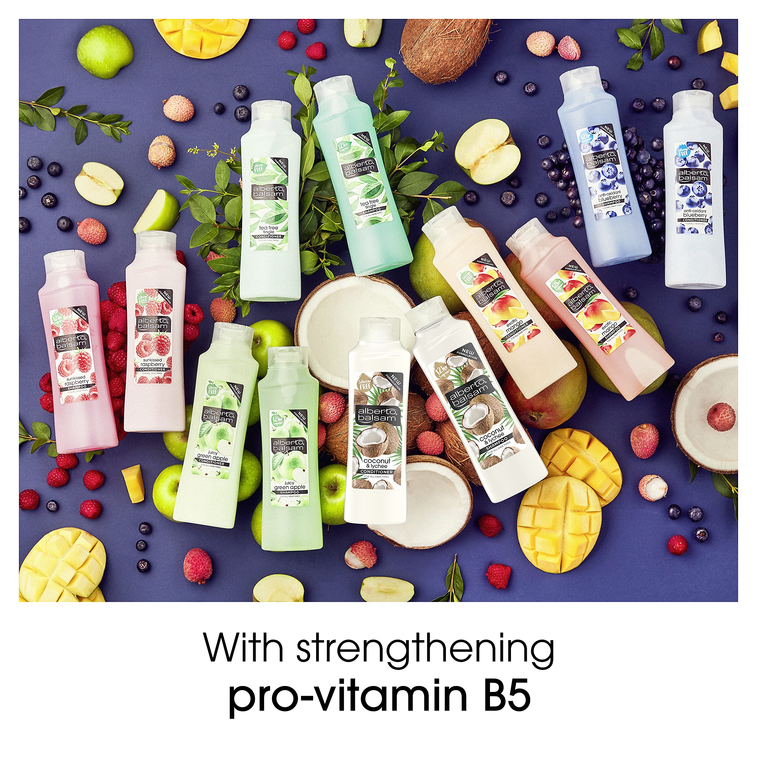 Alberto Balsam Coconut & Lychee Conditioner 350ml - Hydrating Hair Care for Dry & Damaged Hair - Perfect for Daily Use & Salon-Quality Results at Home