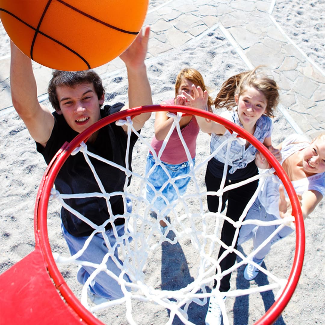 Silent Basketball - Wall Mounted Indoor Mini Basketball Hoop with Quiet Bounce Technology | Perfect for Kids' Bedroom, Office & Small Space Play