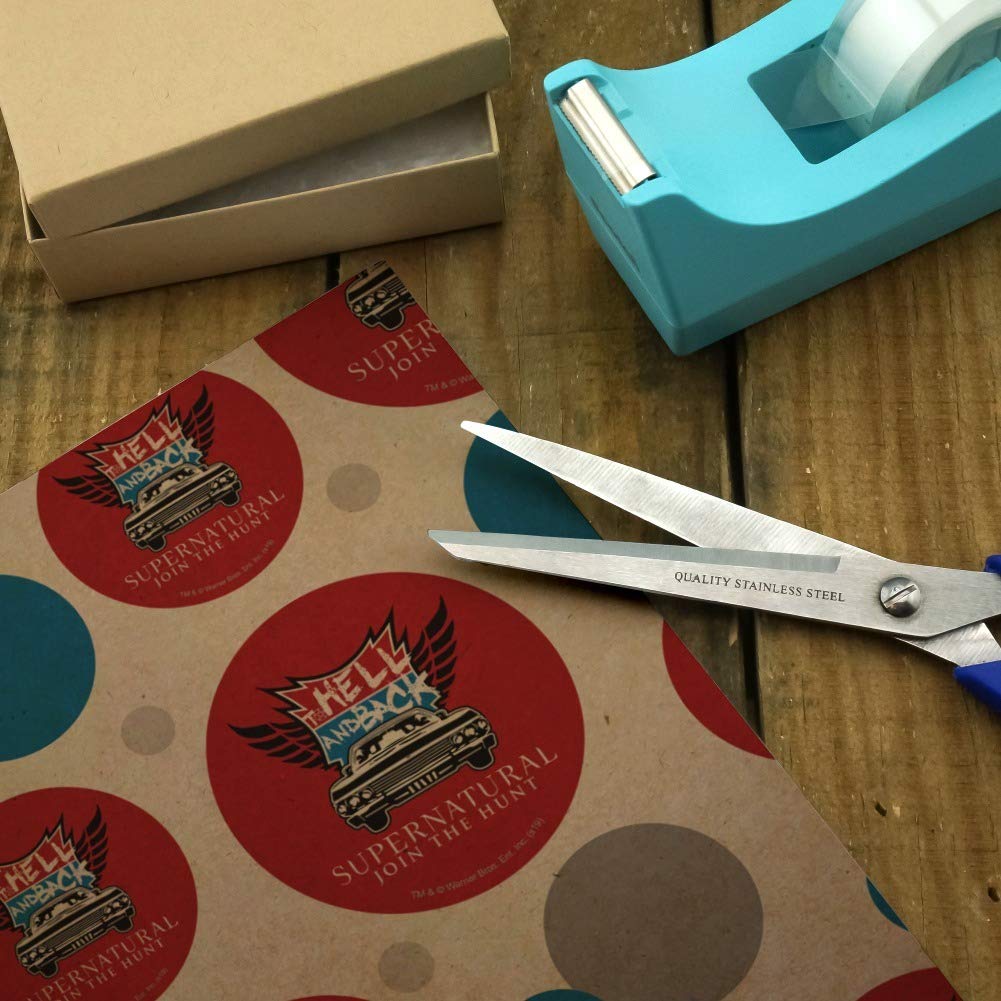 Supernatural To Hell and Back Premium Kraft Gift Wrap Paper Roll - Halloween, Christmas, Birthday Wrapping Paper for Gifts, Parties & Home Decor