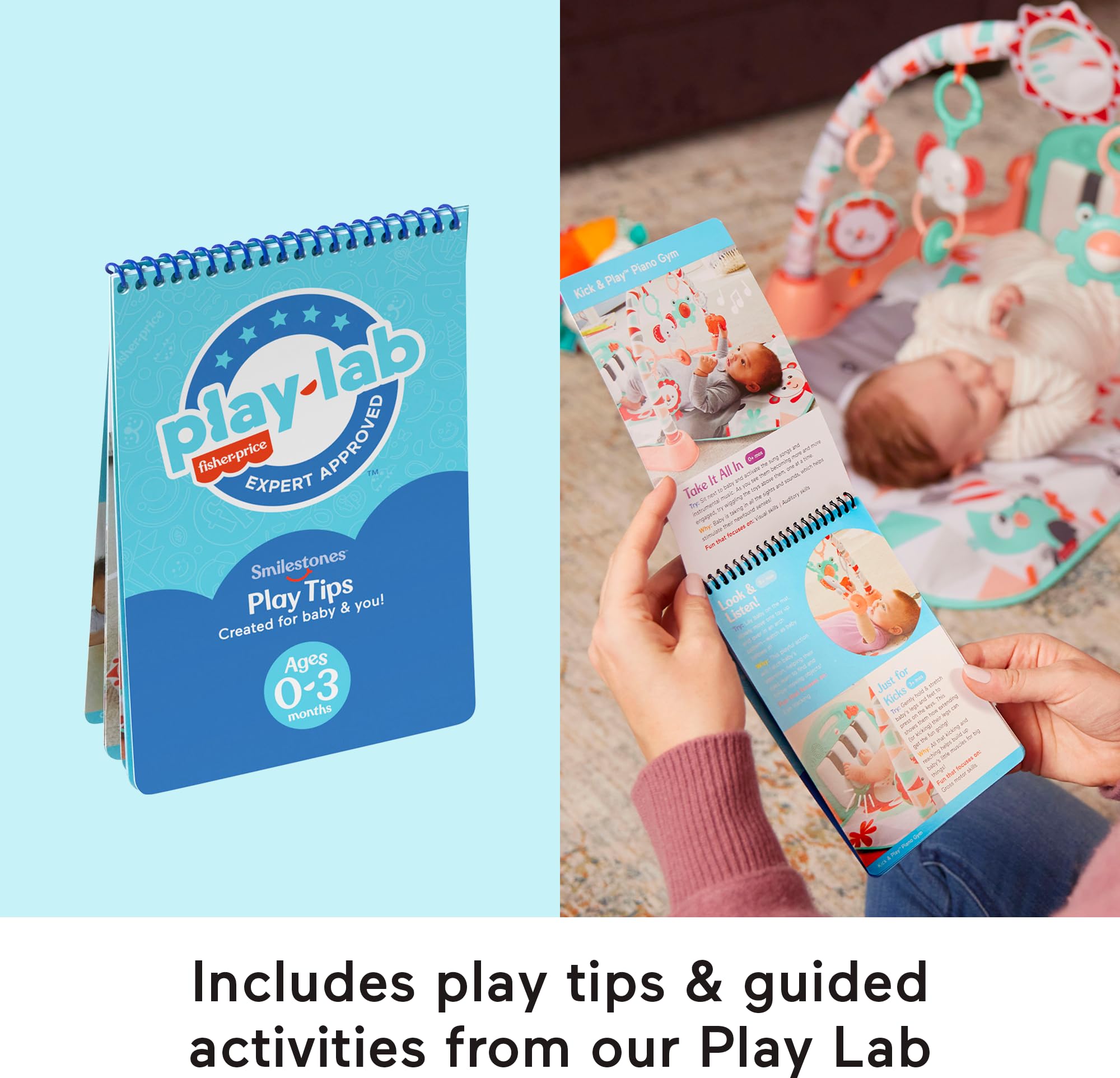 Fisher-Price Let's Snuggle & Play Newborn Baby Kit - Developmental Toys for Infants 0+ Months with Activity Guide | Perfect for Tummy Time, Sensory Play & Early Learning