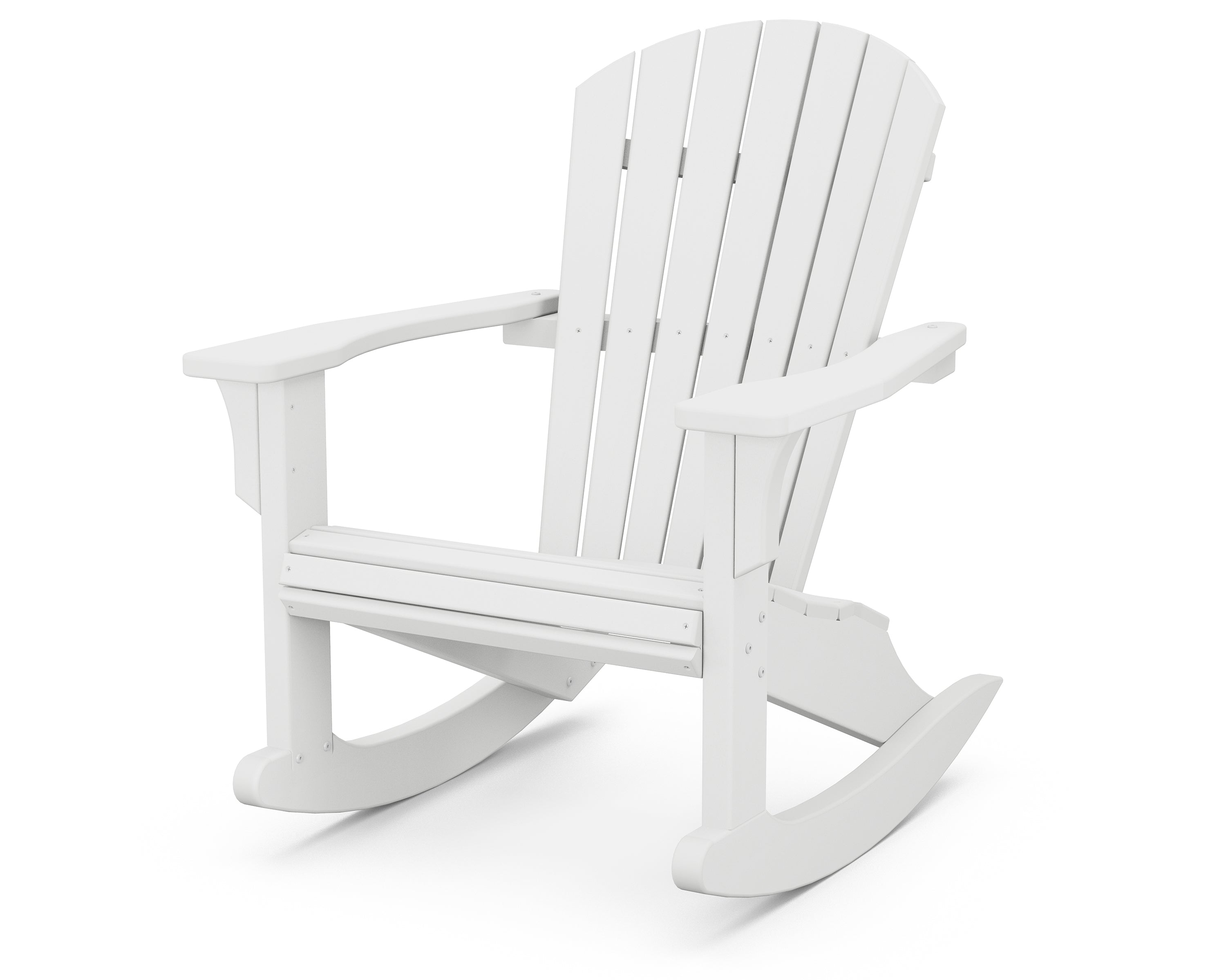 POLYWOOD Seashell Rocker - Durable Outdoor Rocking Chair for Patio, Garden, and Poolside - Weather-Resistant Poly Lumber - Perfect for Relaxing and Lounging