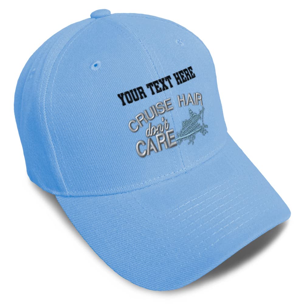 Custom Baseball Cap for Men & Women - Cruise Hair Don't Care Dad Hat - Adjustable & Stylish Haircut Hat for Outdoor Activities, Travel & Casual Wear