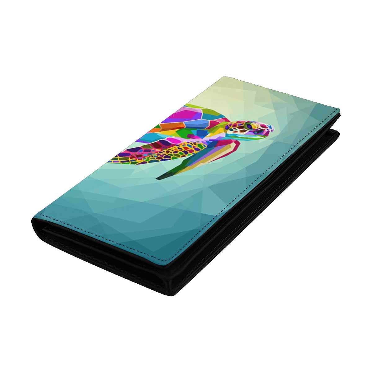 Genuine Leather Women's Wallet with Credit Card Holder - Colorful Turtle Design | Stylish & Durable for Everyday Use, Travel, and Gift Giving