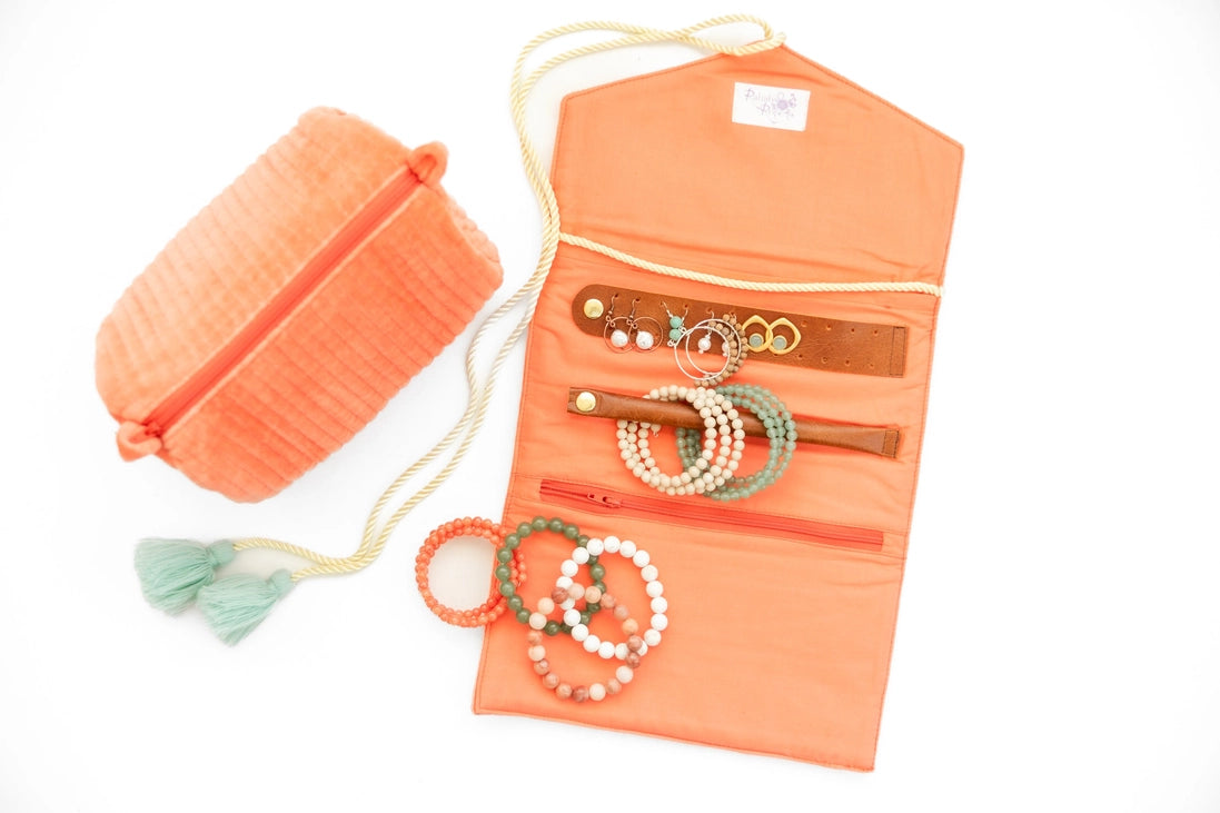 Luxury Velvet Jewelry Organizer Box - Elegant Storage for Rings, Necklaces & Earrings - Perfect for Travel, Home & Gift Giving