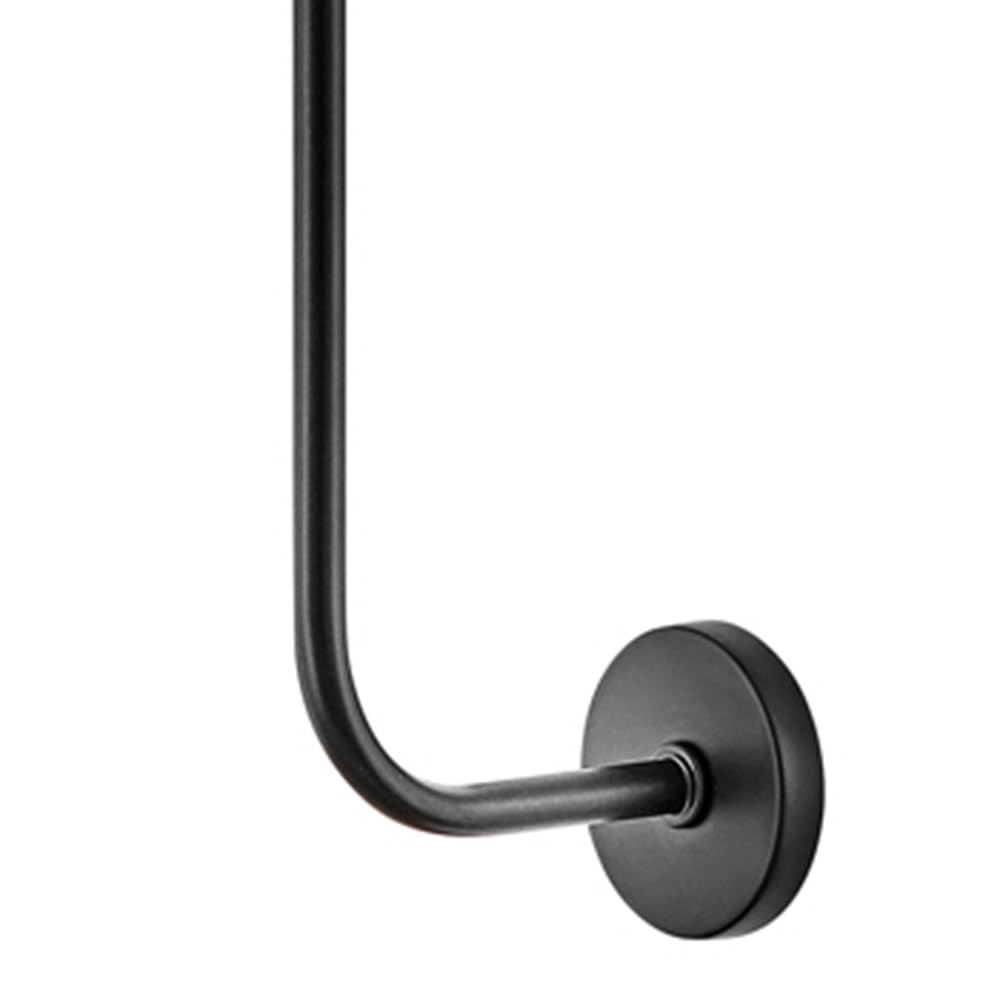 Lark Kline 83450BK Modern Black Wall Sconce - Minimalist Tall Single Light Fixture with Tapered Clear Glass Shade for Bedroom, Living Room, Hallway Lighting