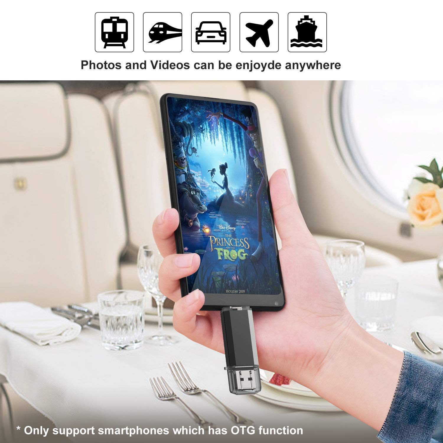 KOOTION 128GB USB C Flash Drive - High Speed 90MB/s for Samsung/Huawei - Travel & Work Storage