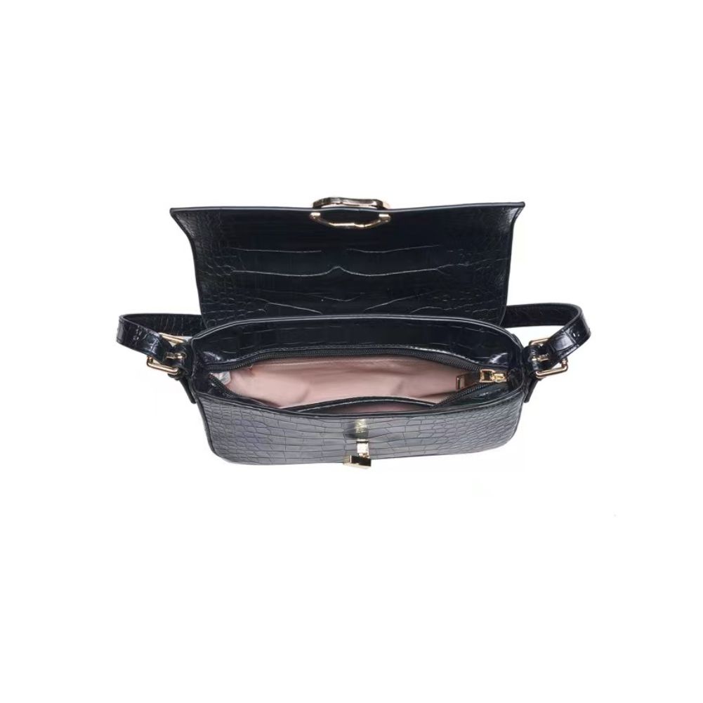 Ryerson Genuine Leather Crocodile Embossed Crossbody Bag for Women - Stylish & Durable Handbag for Daily Use, Work, Travel, and Special Occasions