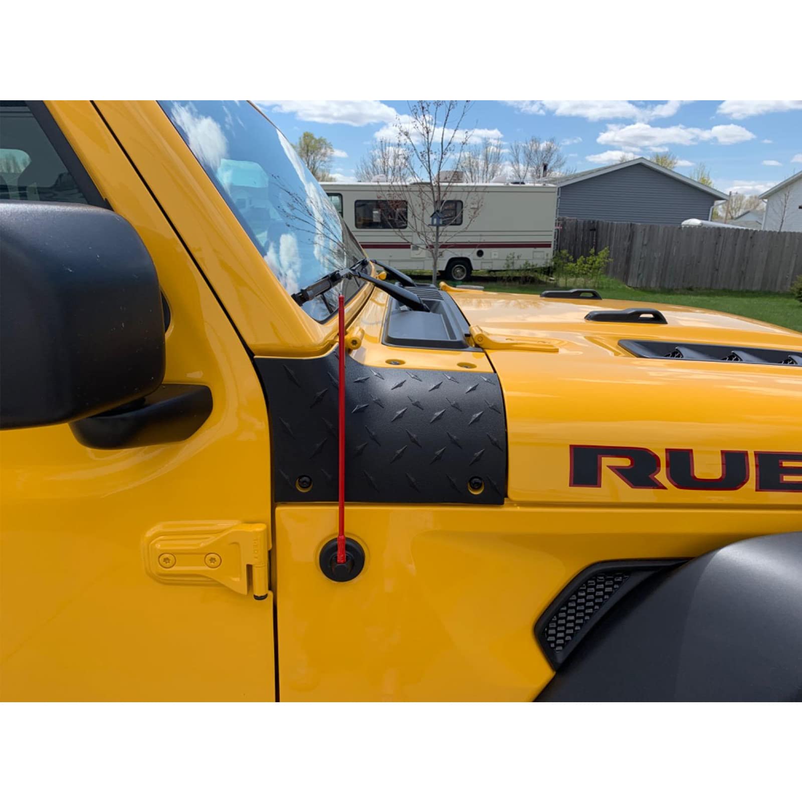 Jeep Wrangler JL & Gladiator JT Cowl Body Armor (2018-2022) - Durable Outer Cowl Covers & Corner Guards - Exterior Accessories (1 Pair) for Off-Road Protection & Style Enhancement