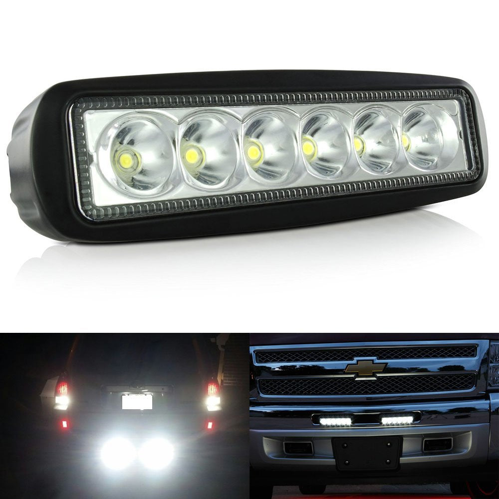 Universal 18W Osram LED Light Bar - DRL Driving Lights, Rear Fog Lights & Backup Lights for Cars, Trucks, SUVs - Perfect for Night Driving, Off-Road Adventures & Enhanced Vehicle Safety