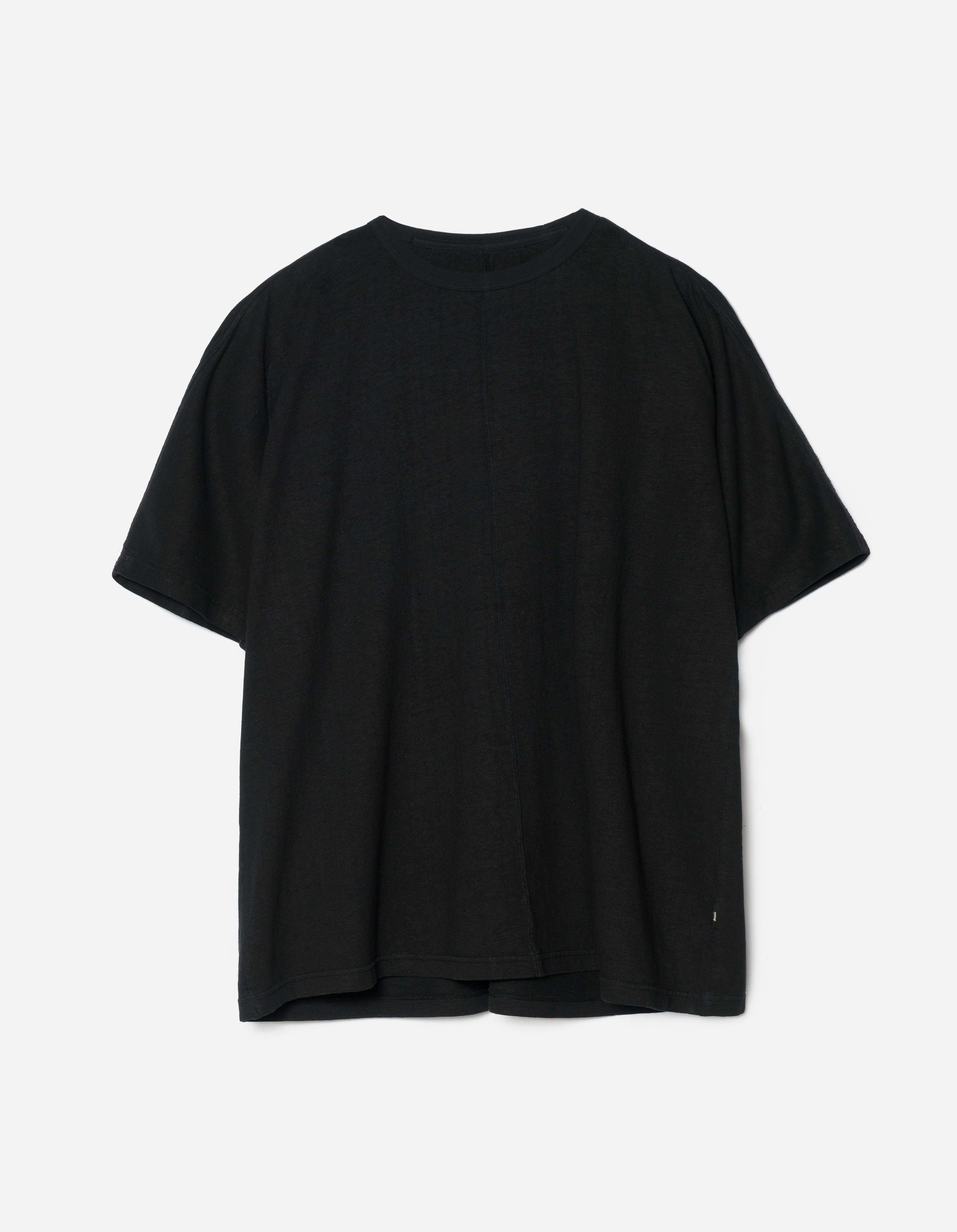 Premium 5234 Hemp Cross Loose T-Shirt for Men - Soft Black Organic Cotton Blend Tee - Casual Streetwear & Summer Fashion Essential