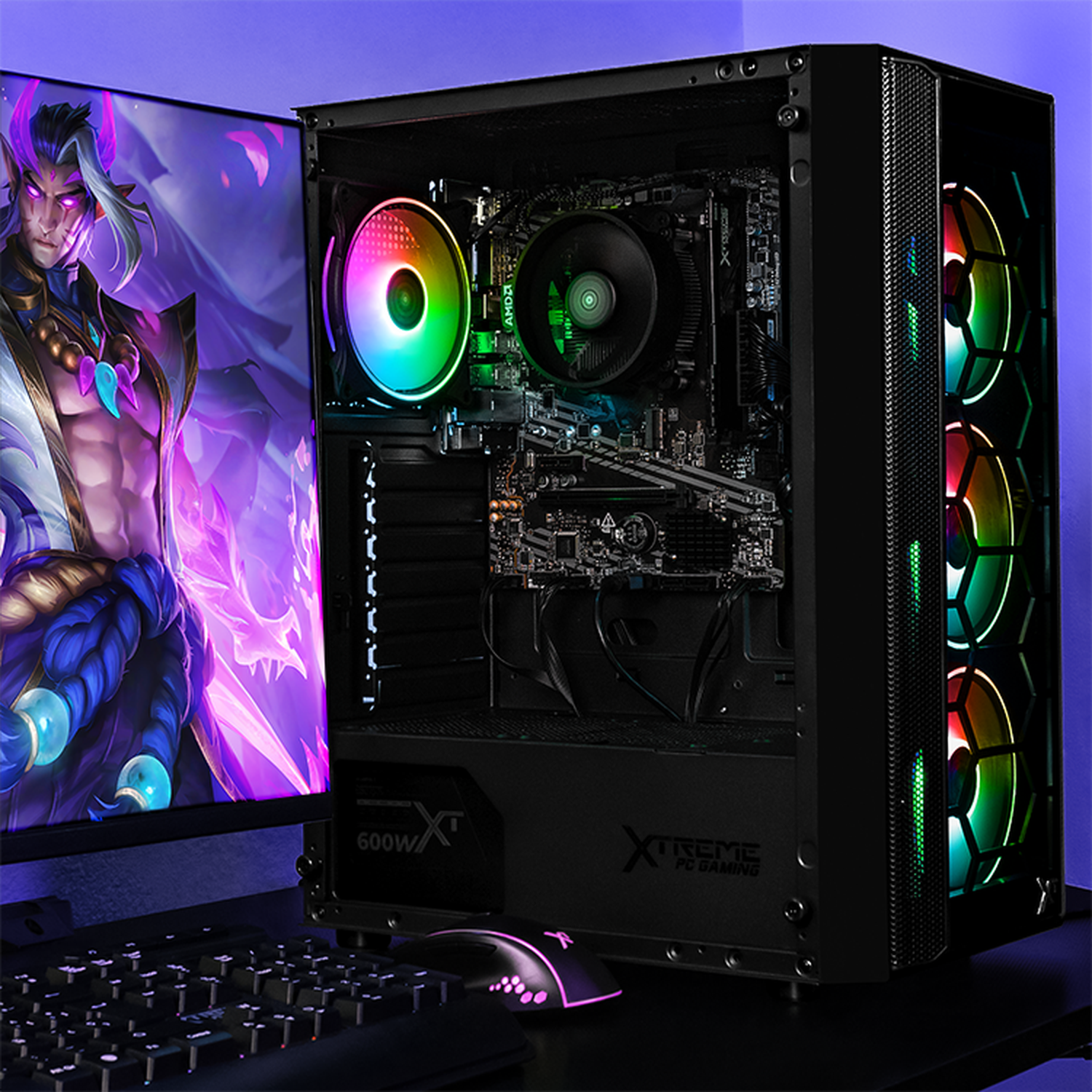 Xtreme PC Gaming Desktop - AMD Radeon Vega Ryzen 7 5700G, 16GB RAM, 1TB SSD, WiFi - High Performance Gaming & Streaming PC for Esports, VR & Content Creation