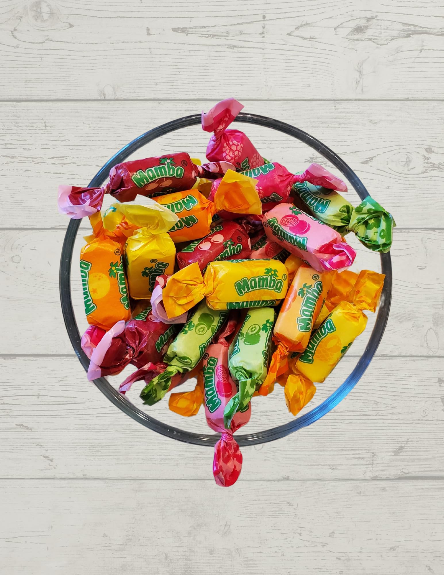 **Mamba Fruit Chews & Tropics Assorted Candy - Chewy, Individually Wrapped, Fresh Flavors (3.52oz Bags, Pack of 4) - Perfect for Parties, Snacks & Gifts**
